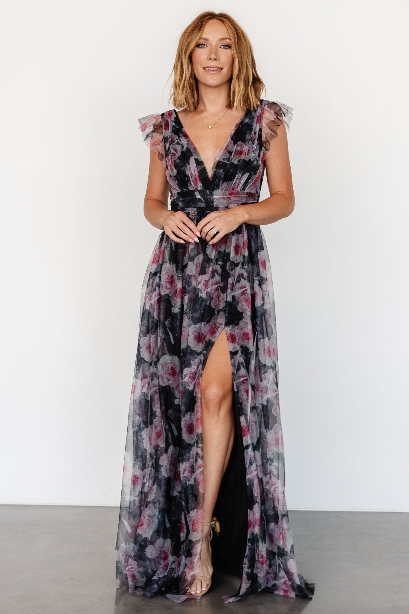 Carmine Maxi Dress | Black Floral Cheap Perfect