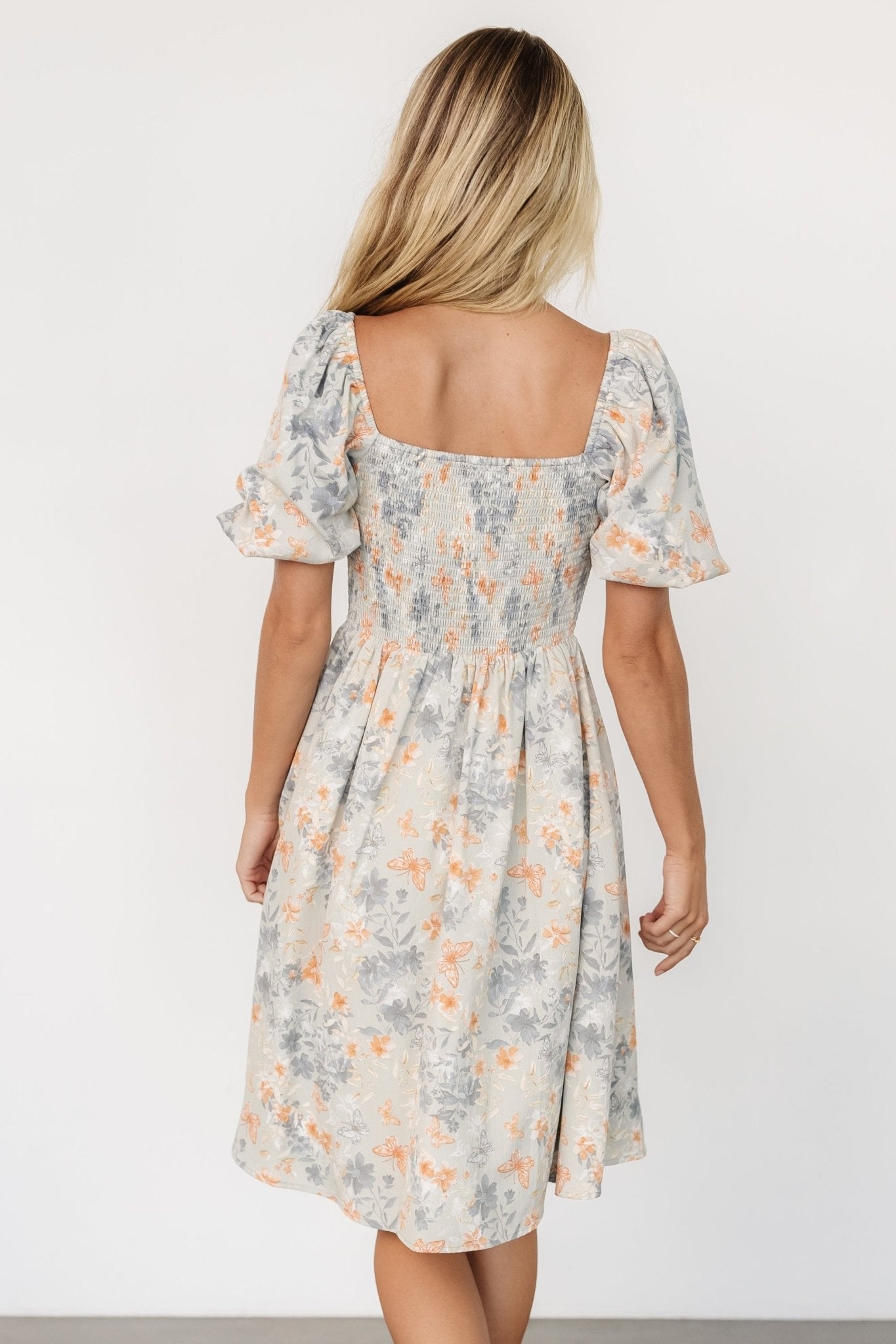 Sonnet Short Dress | Dusty Blue Print Free Shipping Eastbay