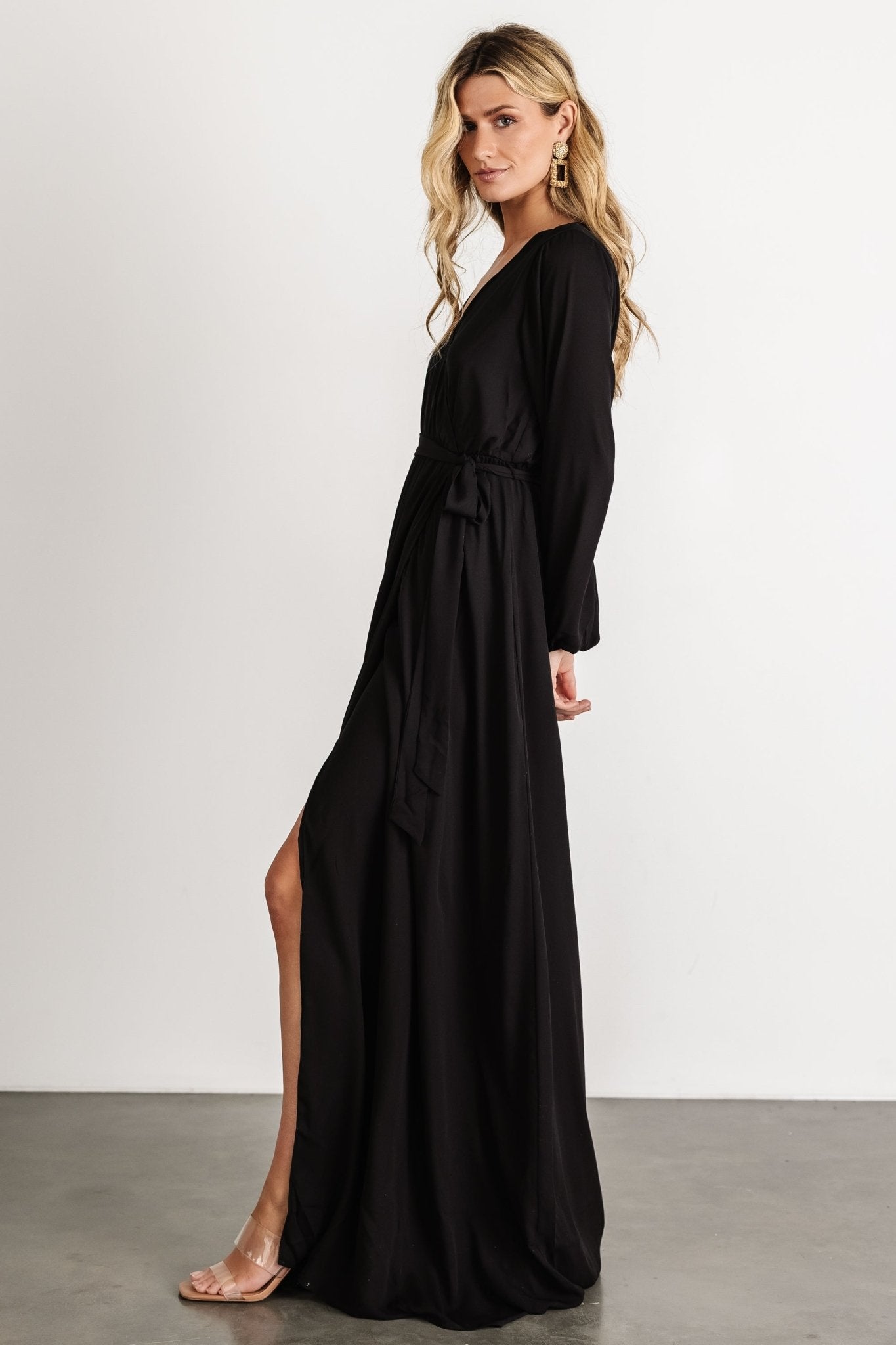 Breanne Faux Wrap Maxi Dress | Black Manchester Sale Online