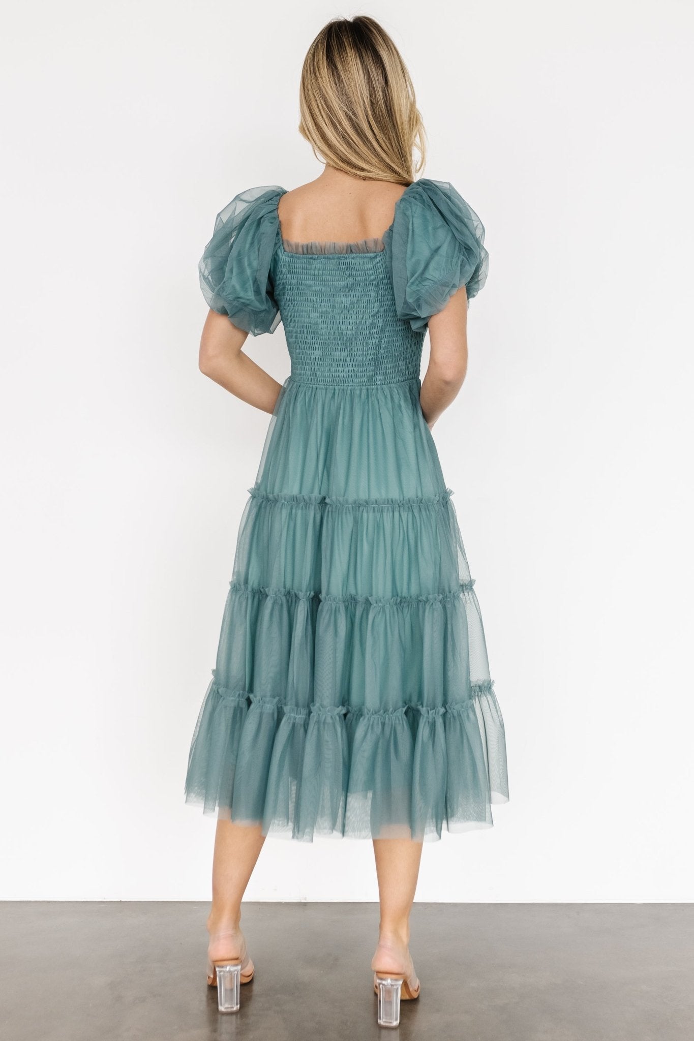 Liv Tulle Midi Dress | Eucalyptus Clearance Cheapest Pice