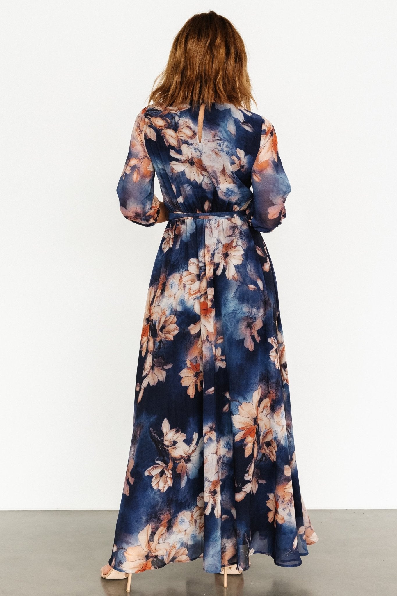 Rebecca Maxi Dress | Dark Blue Floral Cheap Buy