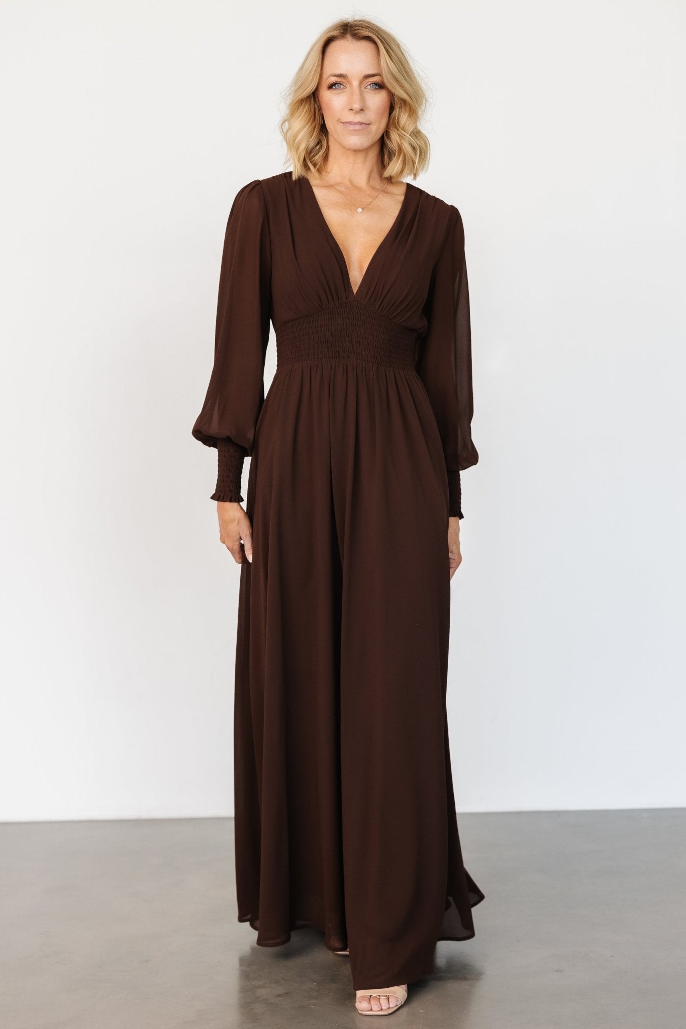 Olivia Maxi Dress | Dark Brown Discount How Much