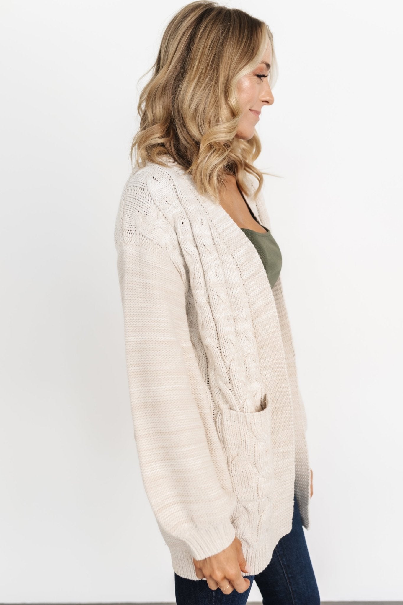 Spencer Chunky Knit Cardigan | Oatmeal Recommend Cheap Pice