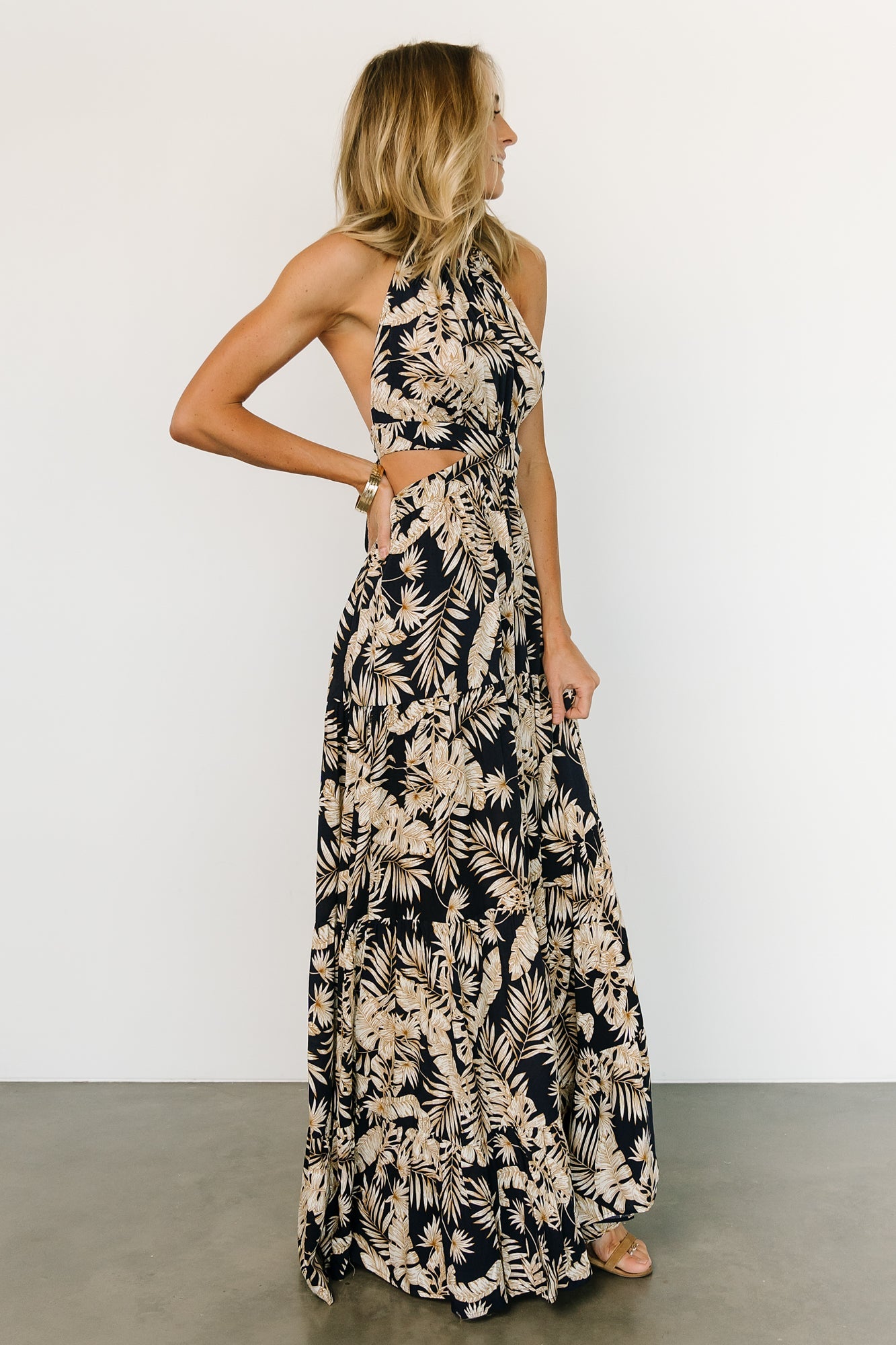 Brett Halter Maxi Dress | Navy Print Cheap Sale Now