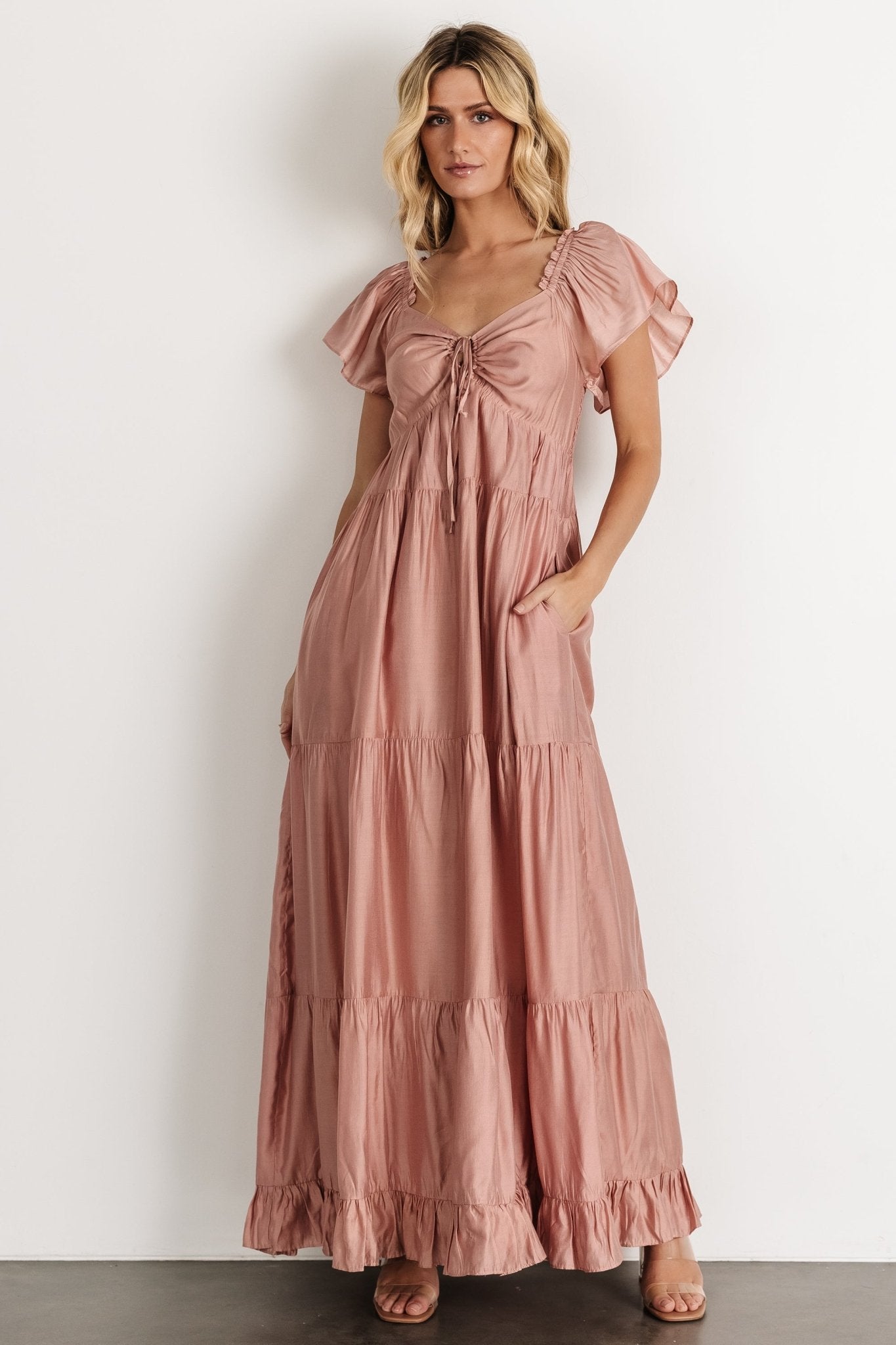 Agatha Maxi Dress | Dusty Mauve Buy Cheap Fake