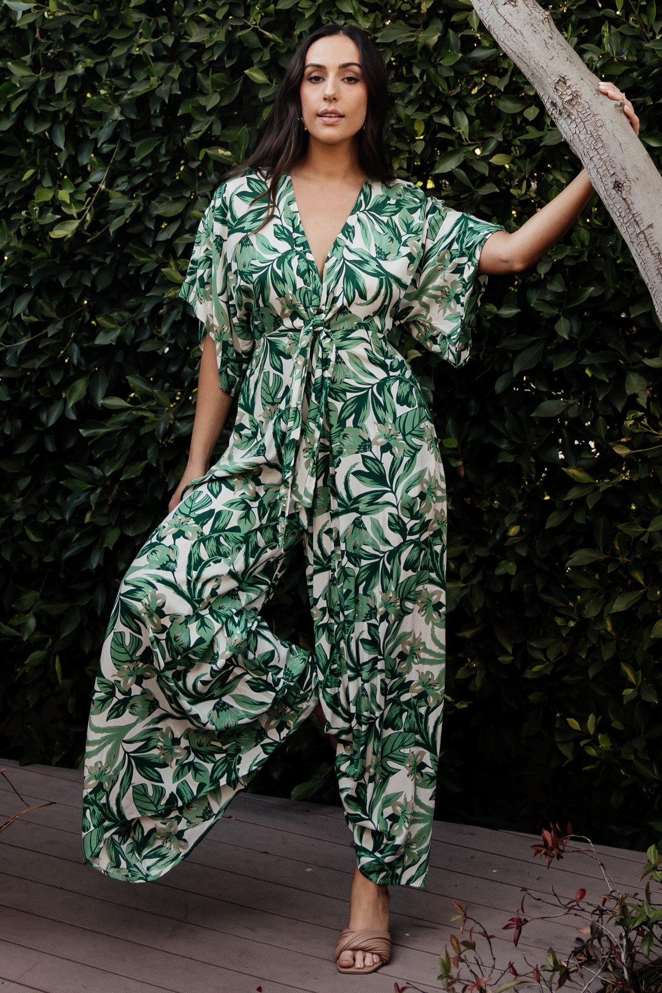 Byron Jumpsuit | Green Print Buy Cheap Genuine