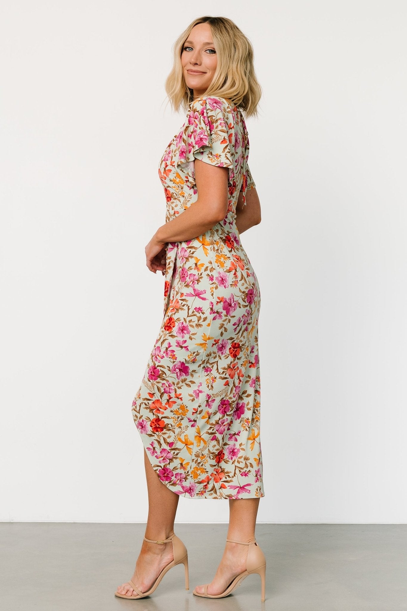 Bloomfield Midi Dress | Sage Floral Authentic For Sale