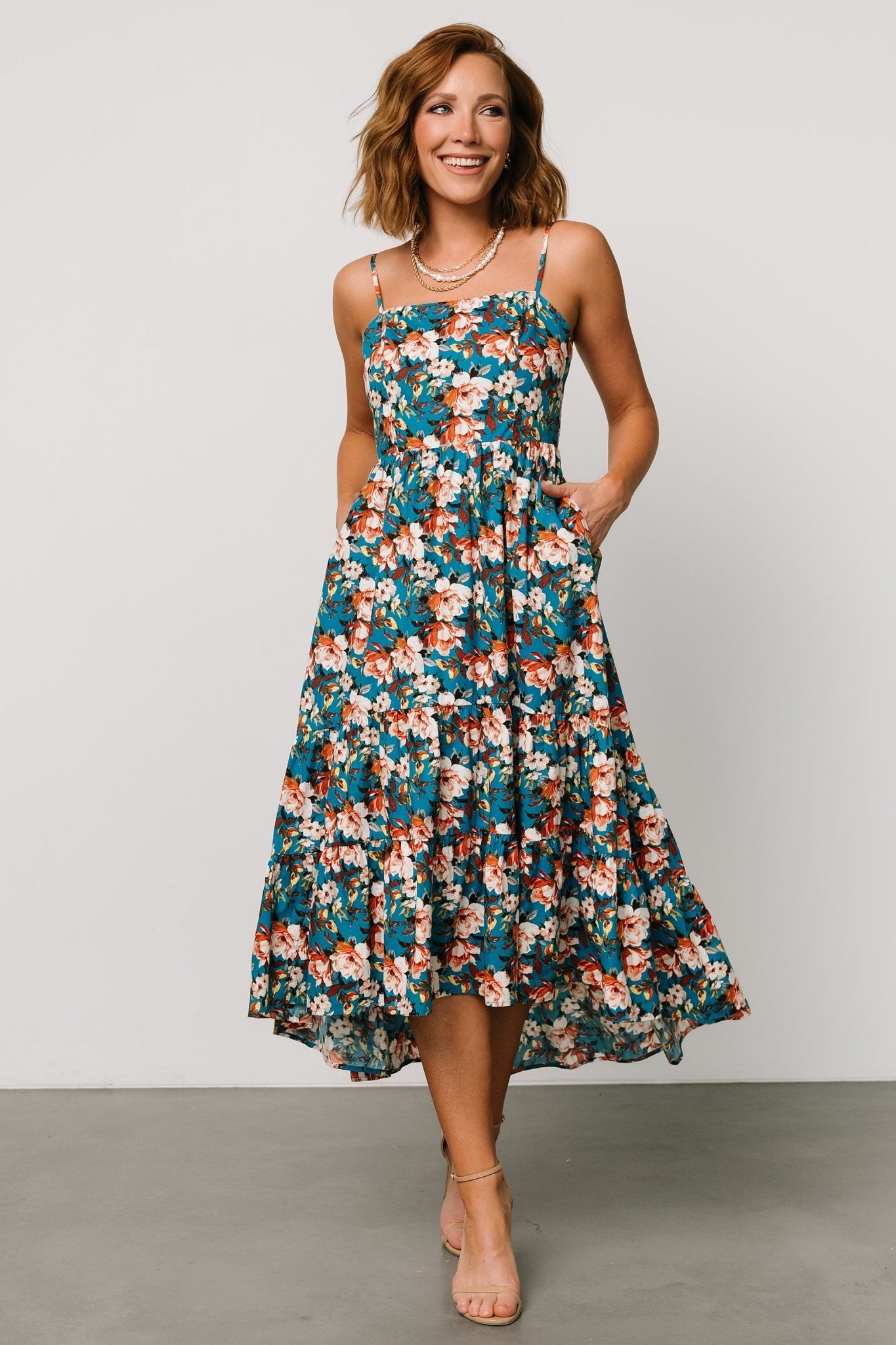 Shari Tank Maxi Dress | Deep Blue Floral Cheap Best Seller