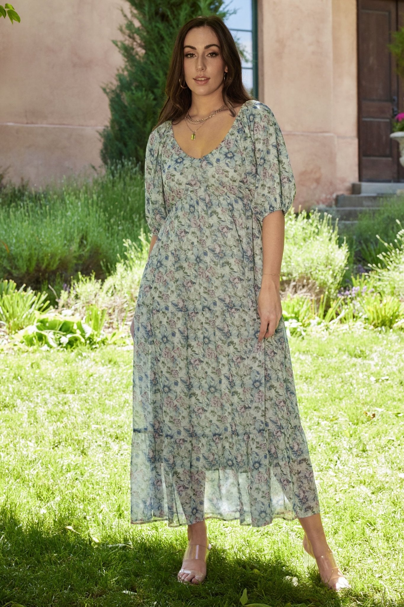 Ginny Maxi Dress | Light Green Floral Sale Cheap Pice