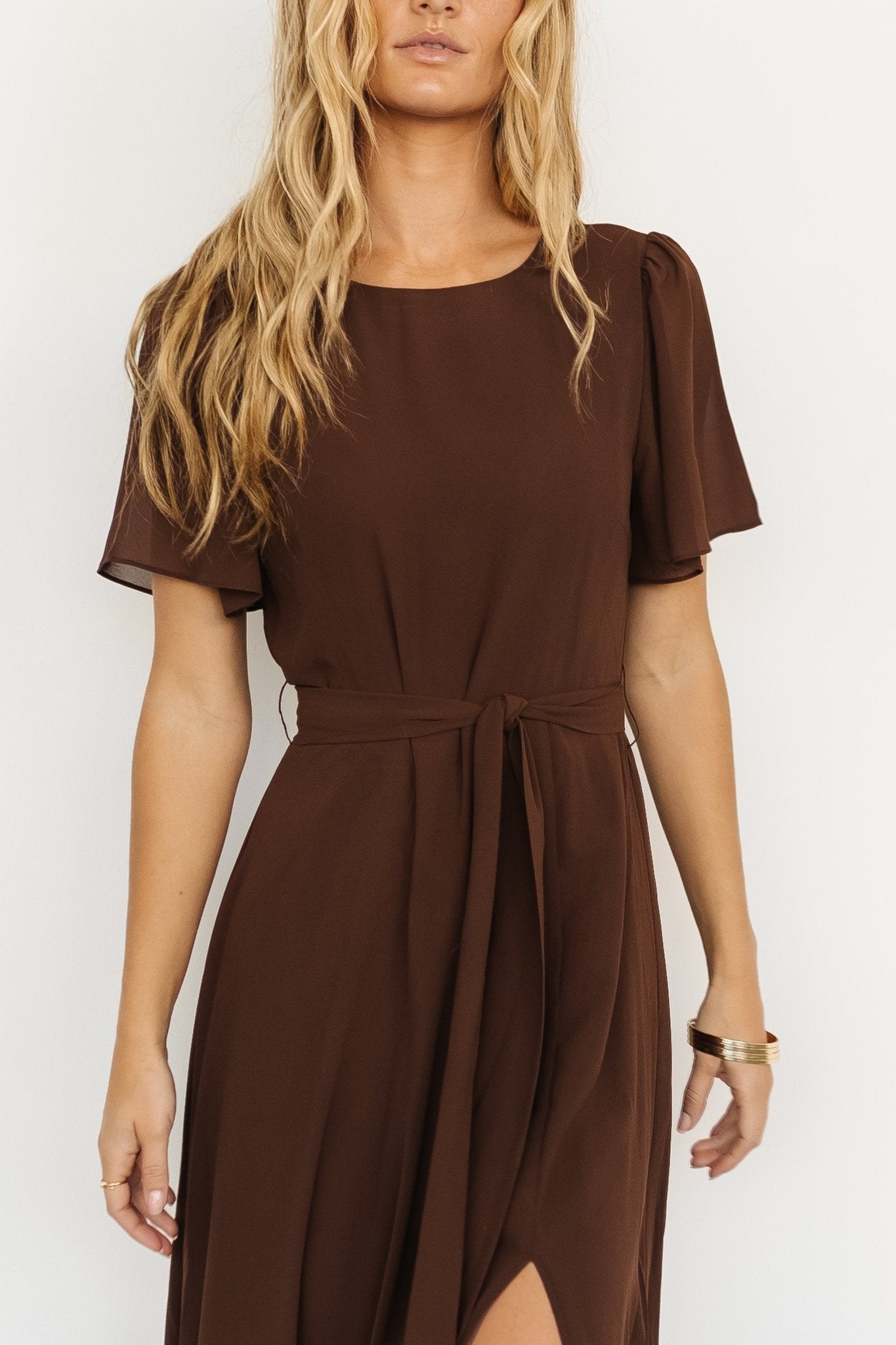 Naomi Short Sleeve Maxi Dress | Espresso Free Shipping New Styles