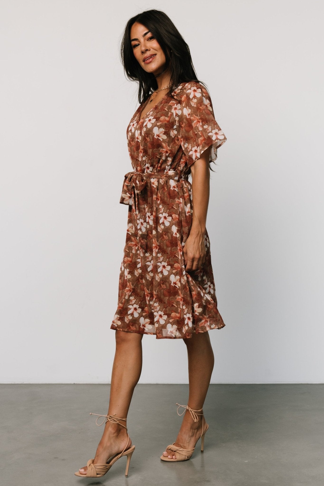 Hailey Short Dress | Rust Floral Cheapest Pice Cheap Pice