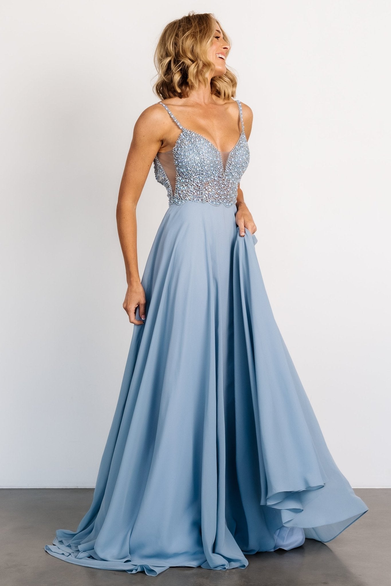 Honor Beaded Bridal Gown | Dusty Blue Very Cheap Cheap Online