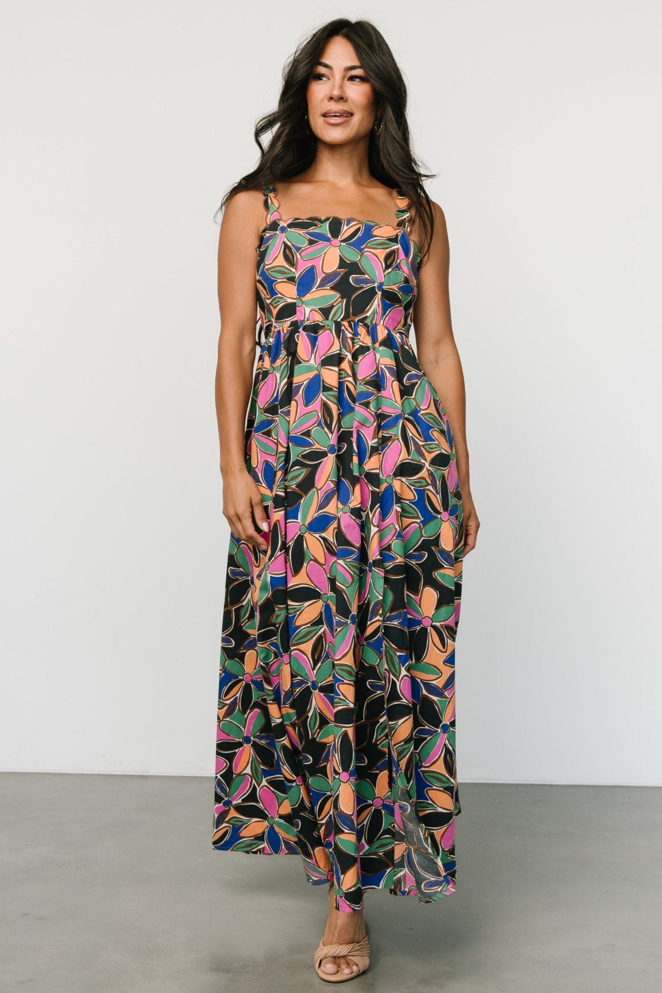 Frida Tank Maxi Dress | Multi Print Clearance Factory Outlet