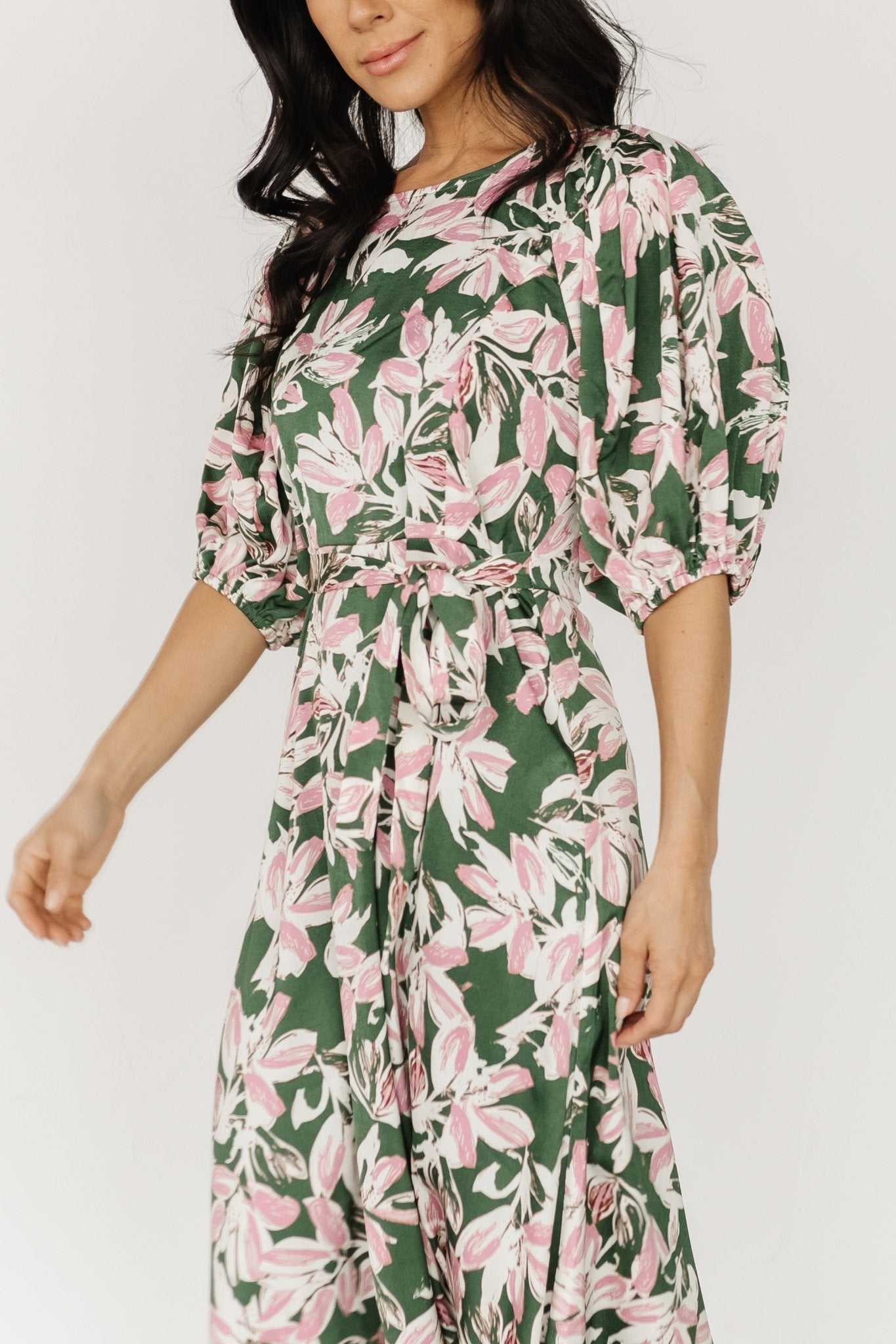 Tucson Midi Dress | Green + Pink Original Cheap Pice