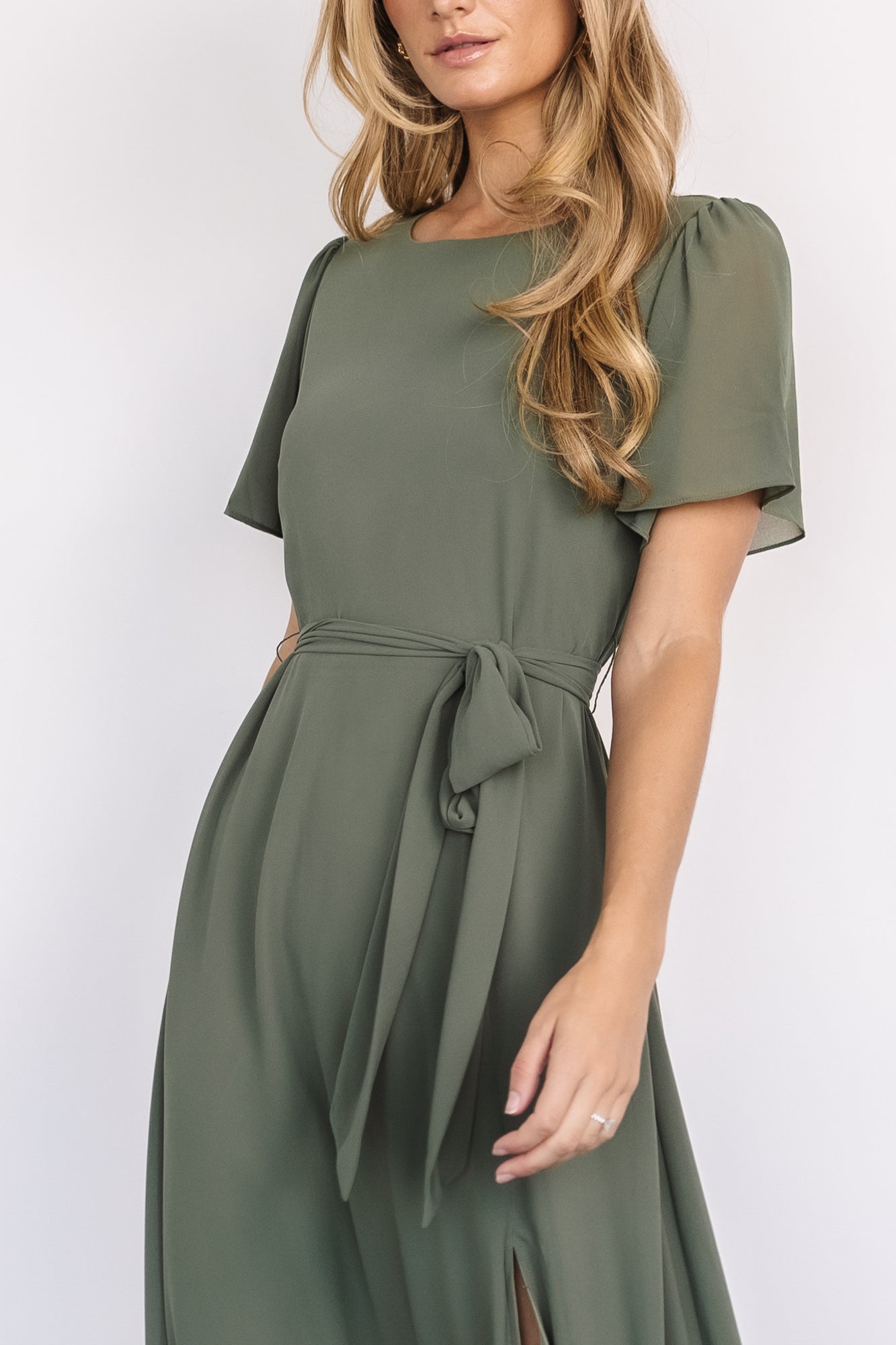 Naomi Short Sleeve Maxi Dress | Dark Sage Discount Best Store To Get