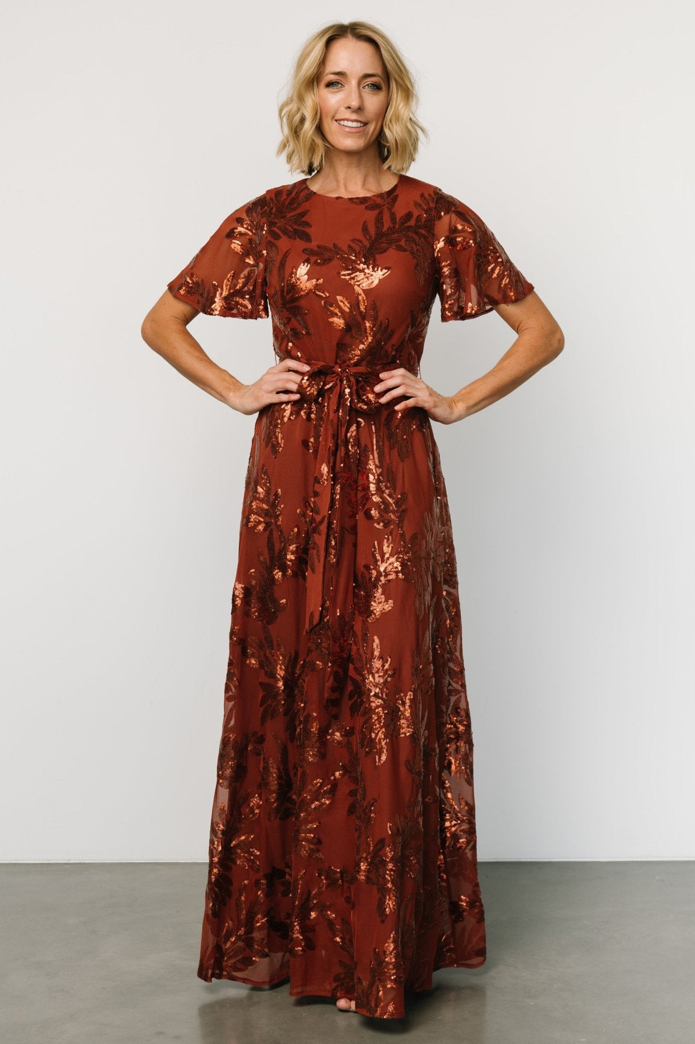 Muse Sequin Maxi Dress | Cinnamon 2025 New Cheap Pice