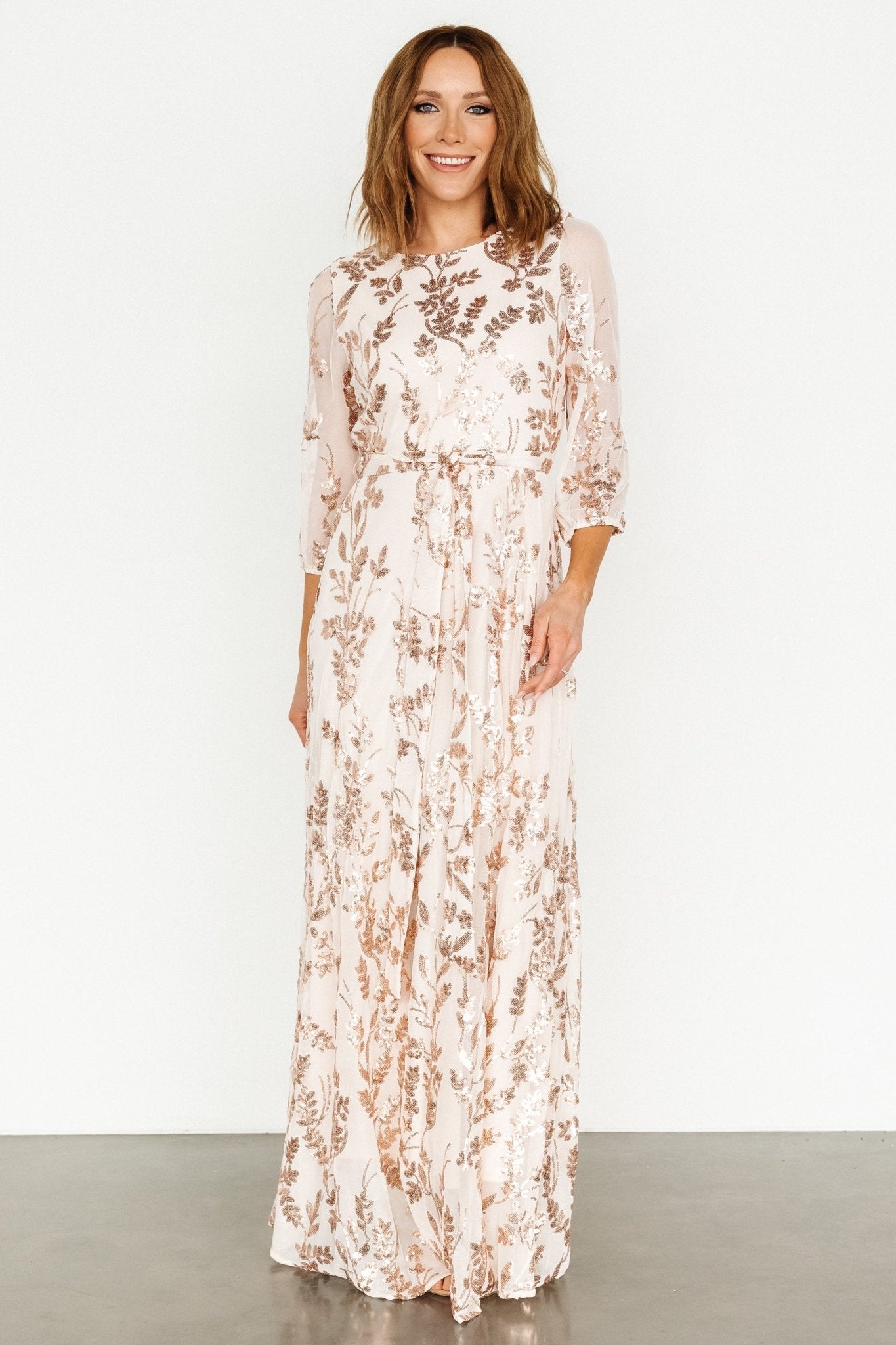 Destiny Sequin Maxi Dress | Rose Gold For Sale Free Shipping