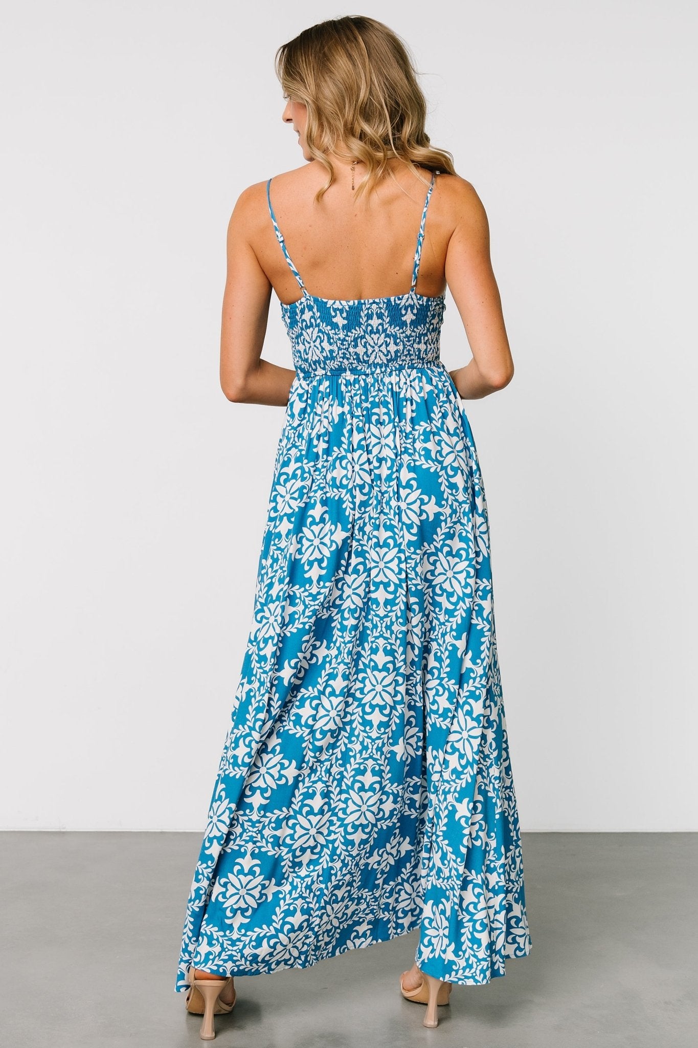 Kali Maxi Dress | Blue + White In China Online