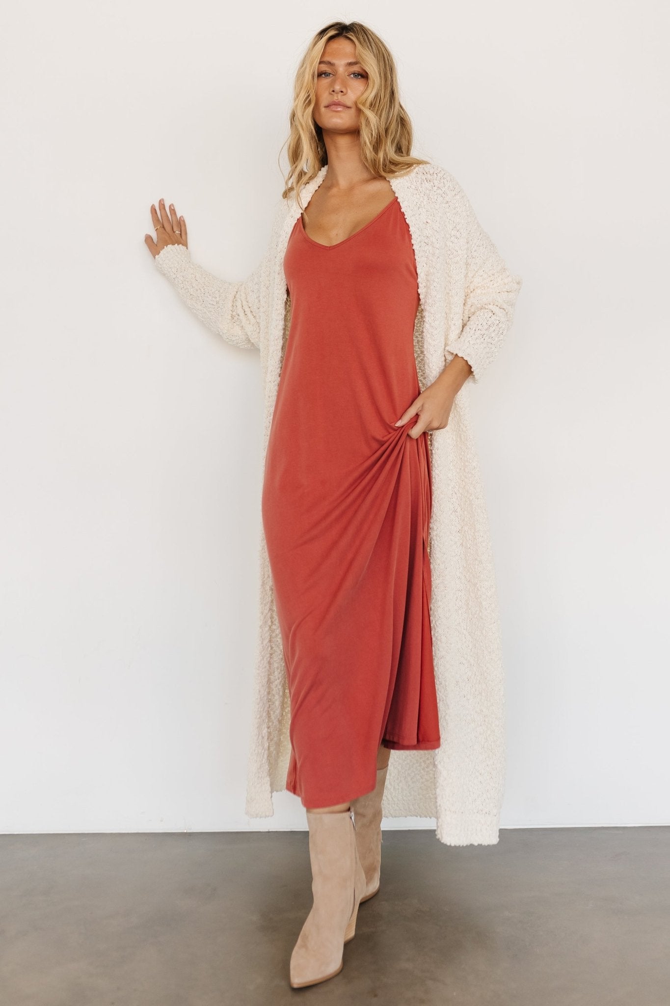 Zonda Long Cardigan | Cream Clearance Newest