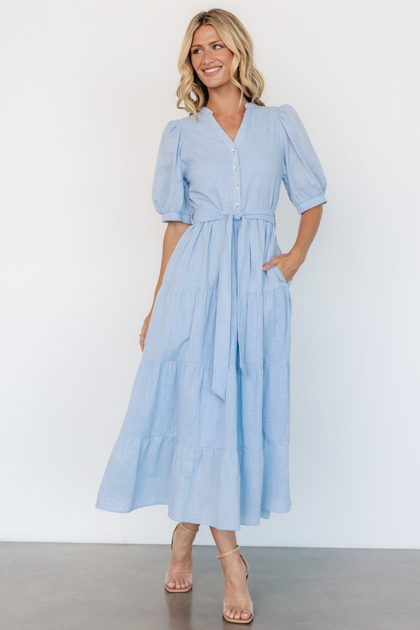 Camille Maxi Dress | Light Blue Discount Explore