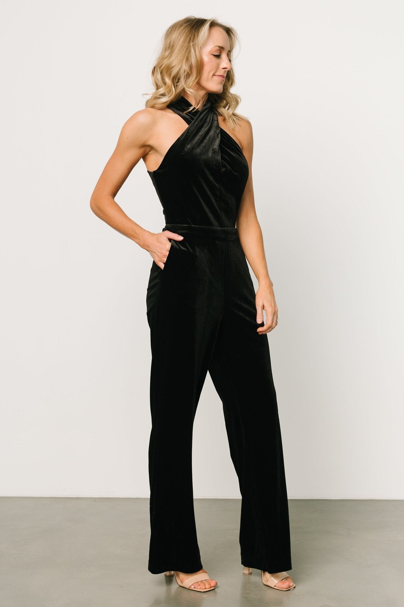 Cleopatra Velvet Jumpsuit | Black Recommend Online