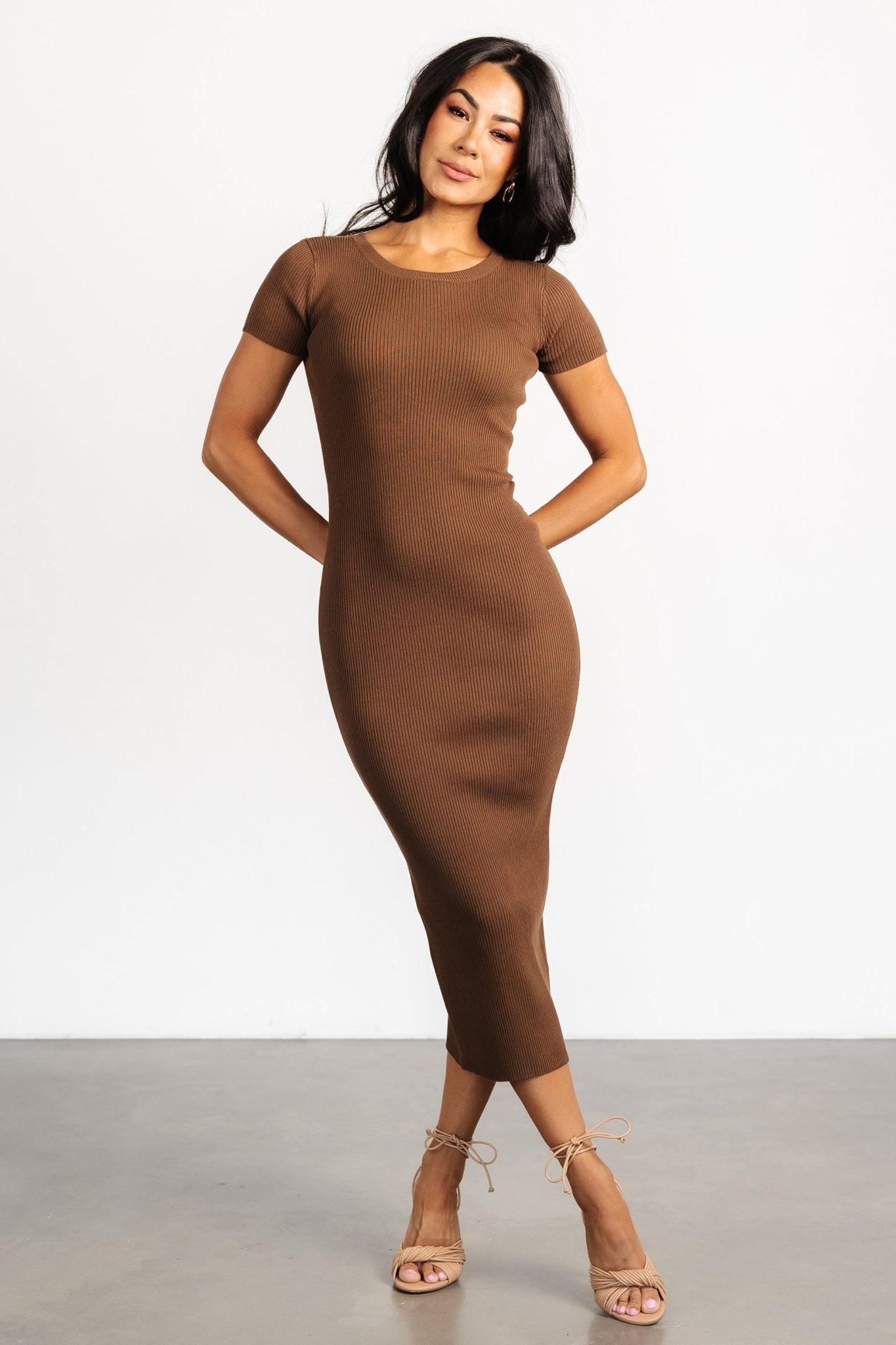 Dana Ribbed Midi Dress | Brown Cheap Best Store To Get