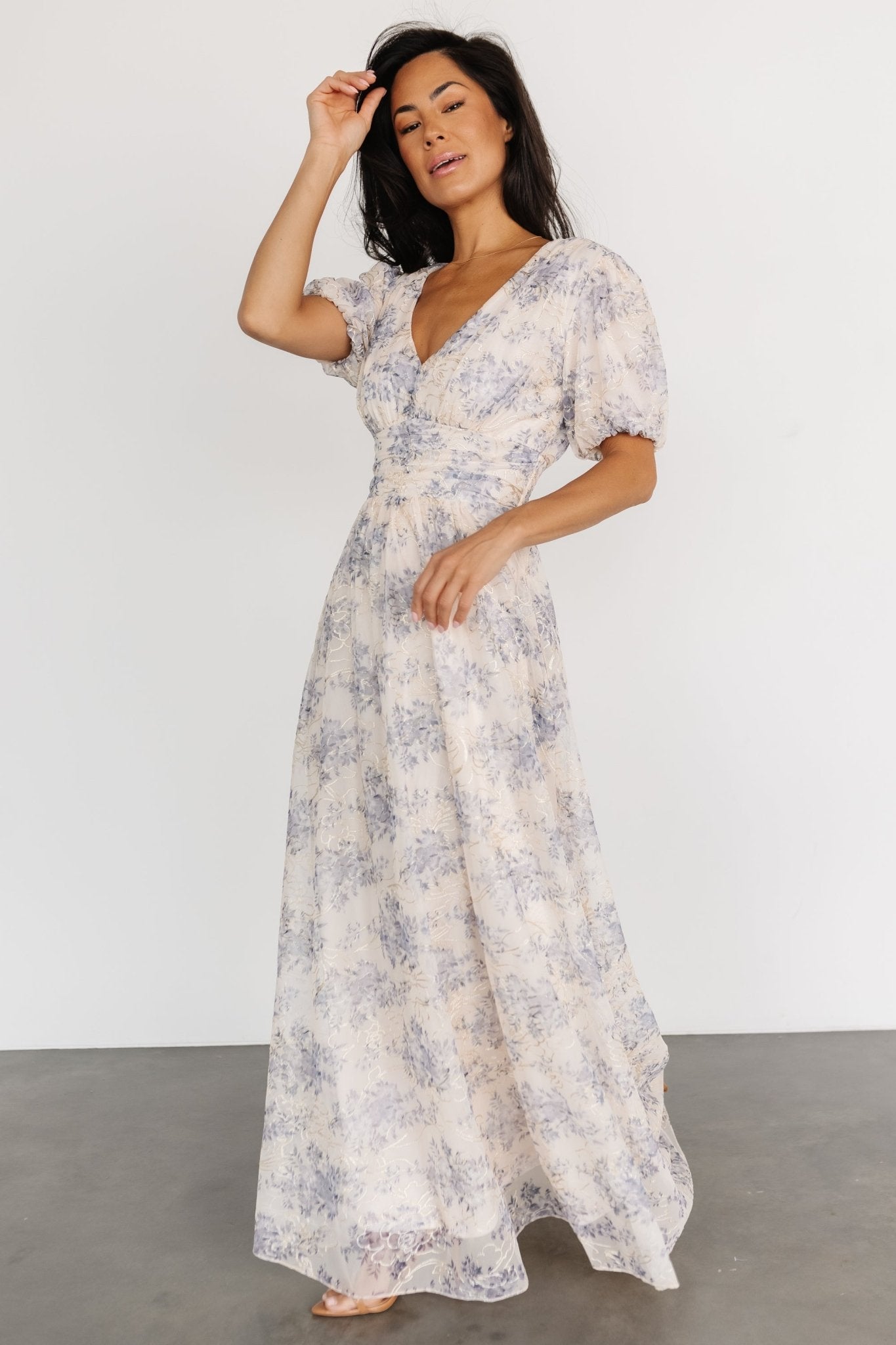 Ardley Maxi Dress | Cream + Blue Cheap Newest