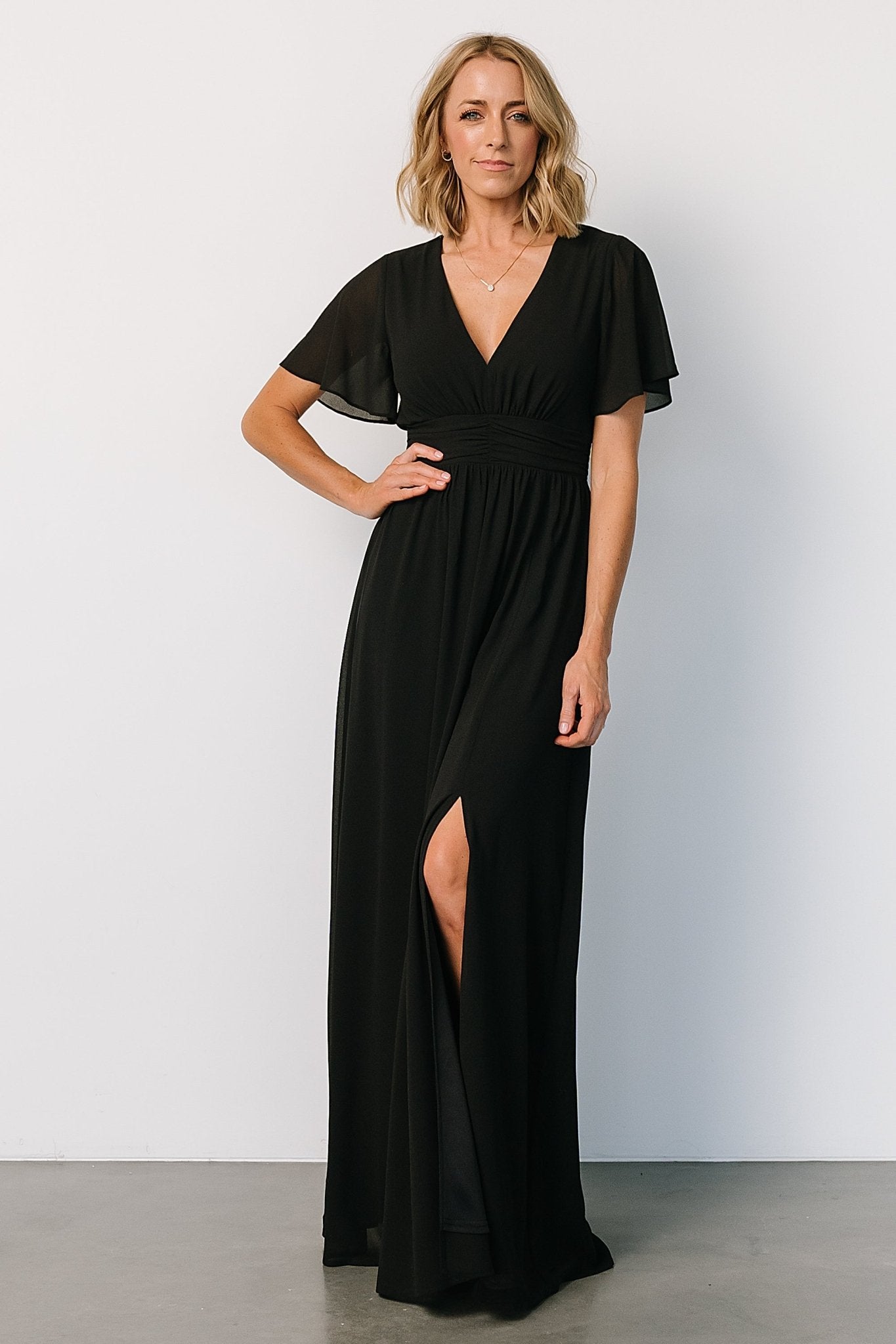 Ramona Maxi Dress | Black Free Shipping Wholesale Pice