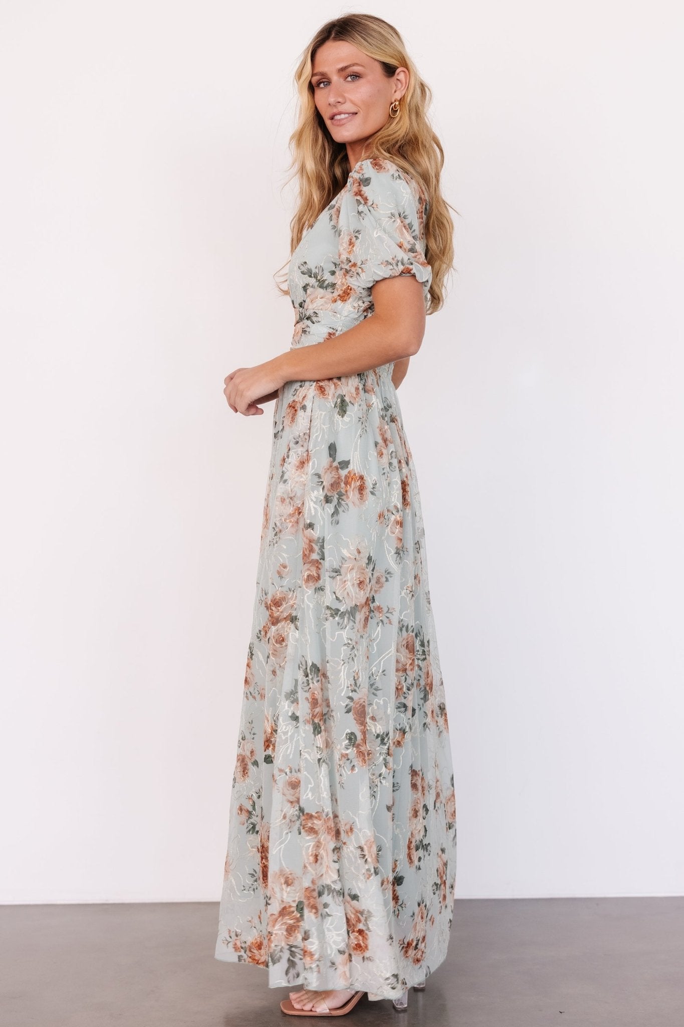 Ardley Maxi Dress | Sage Floral View