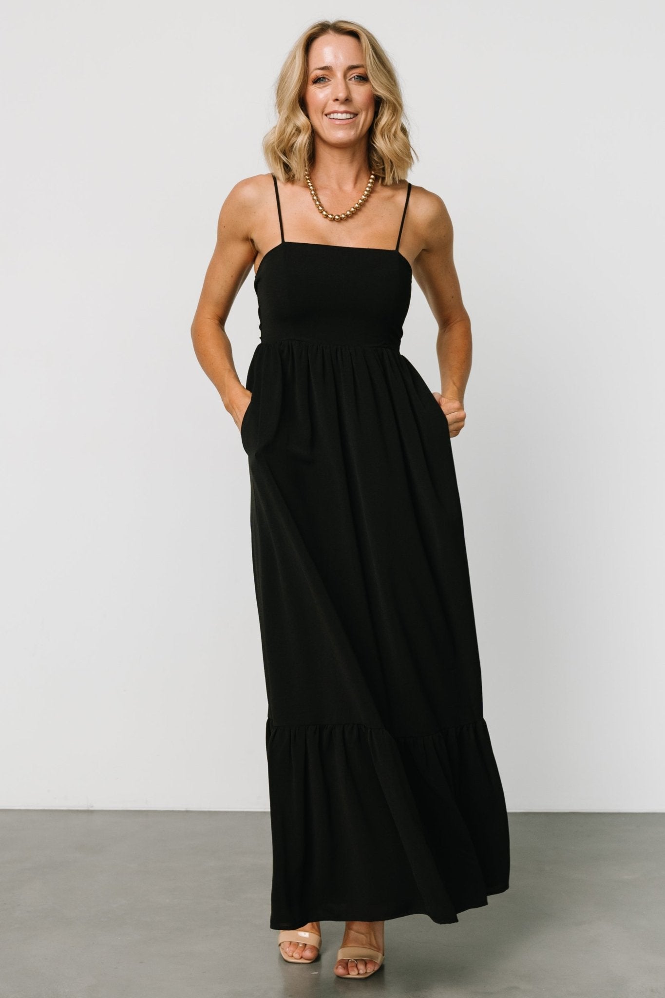 Regan Tank Maxi Dress | Black Footlocker Finishline Cheap Pice