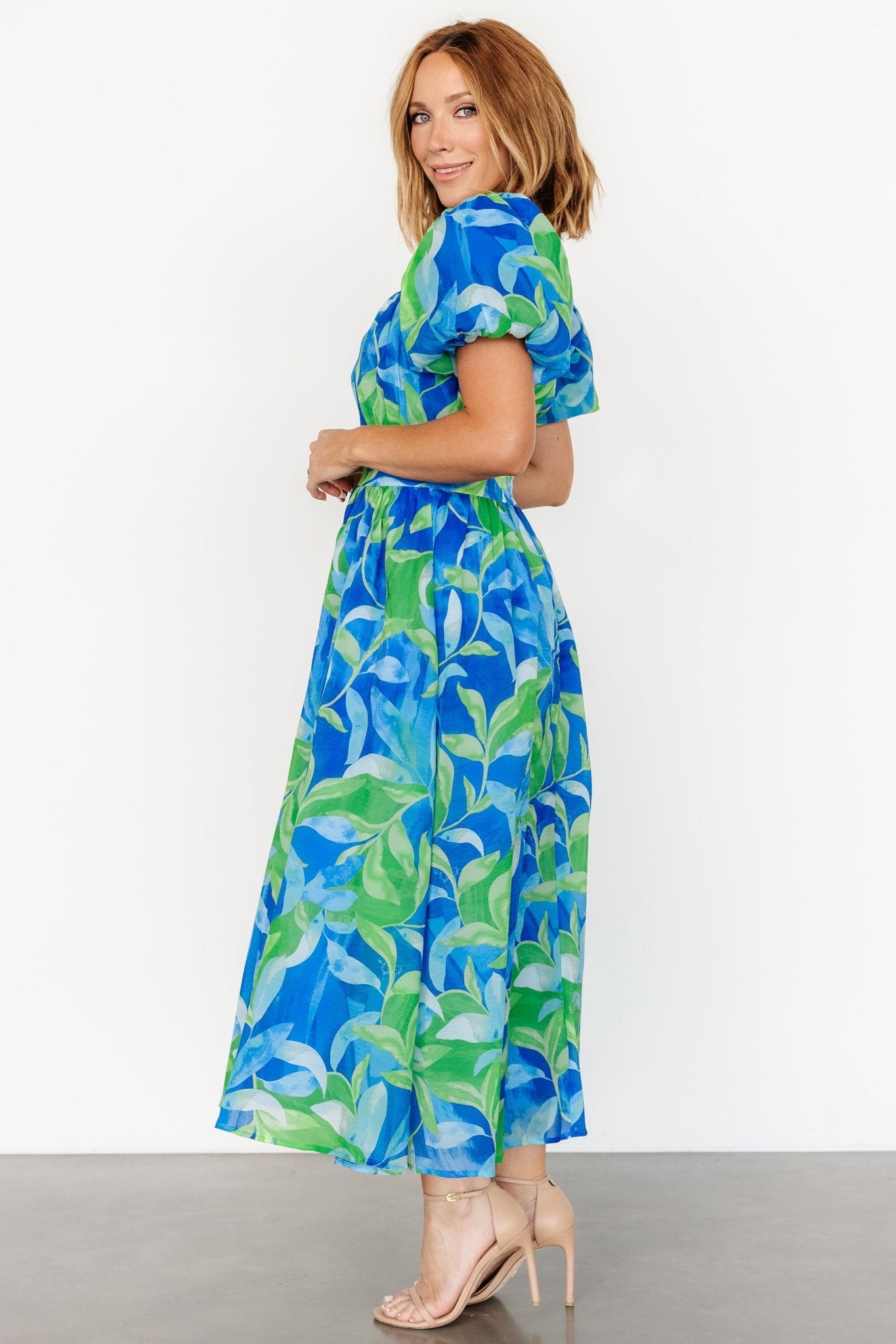 Catalina Midi Dress | Blue + Green Discount Big Discount