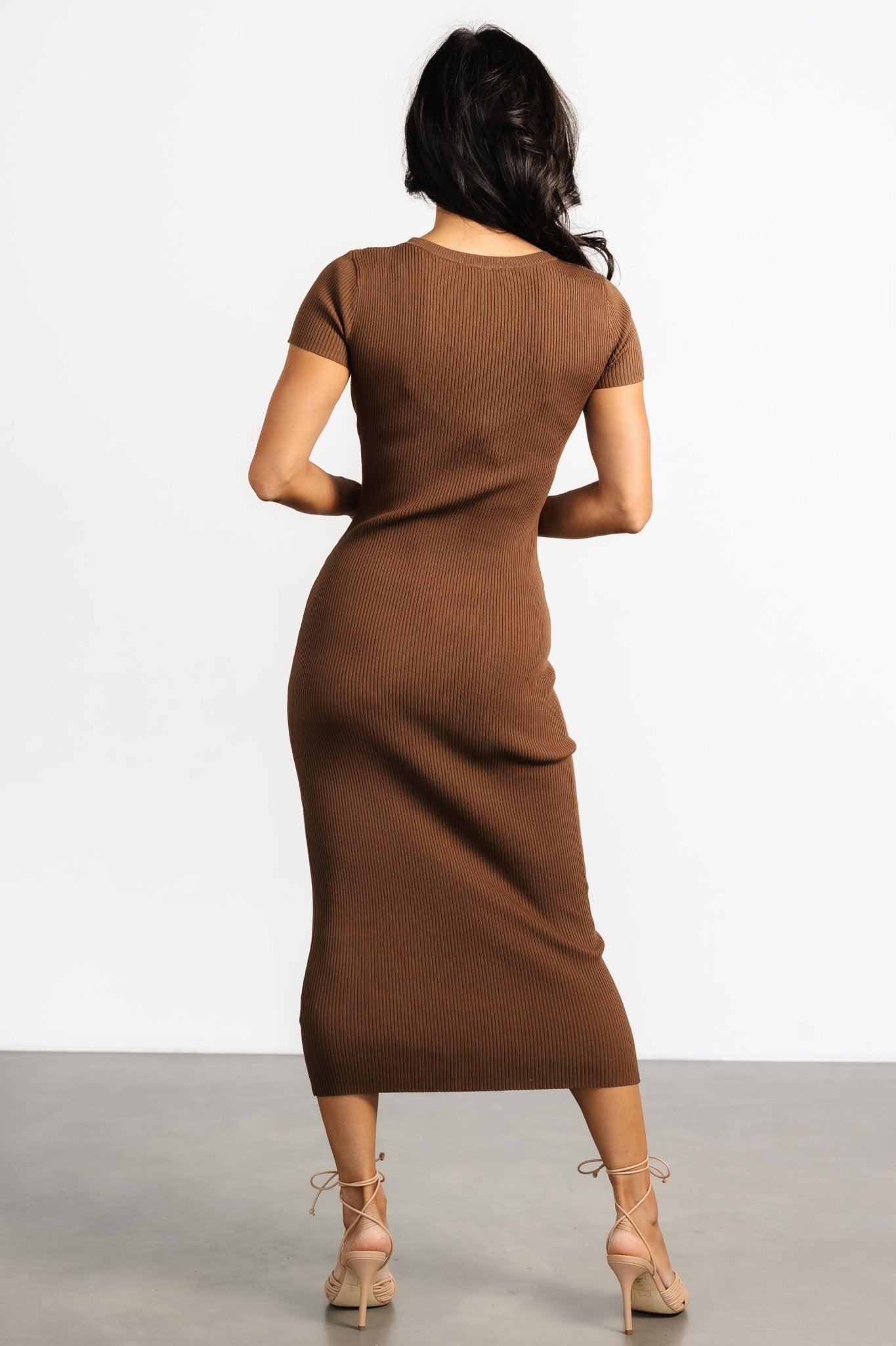 Dana Ribbed Midi Dress | Brown Cheap Best Store To Get