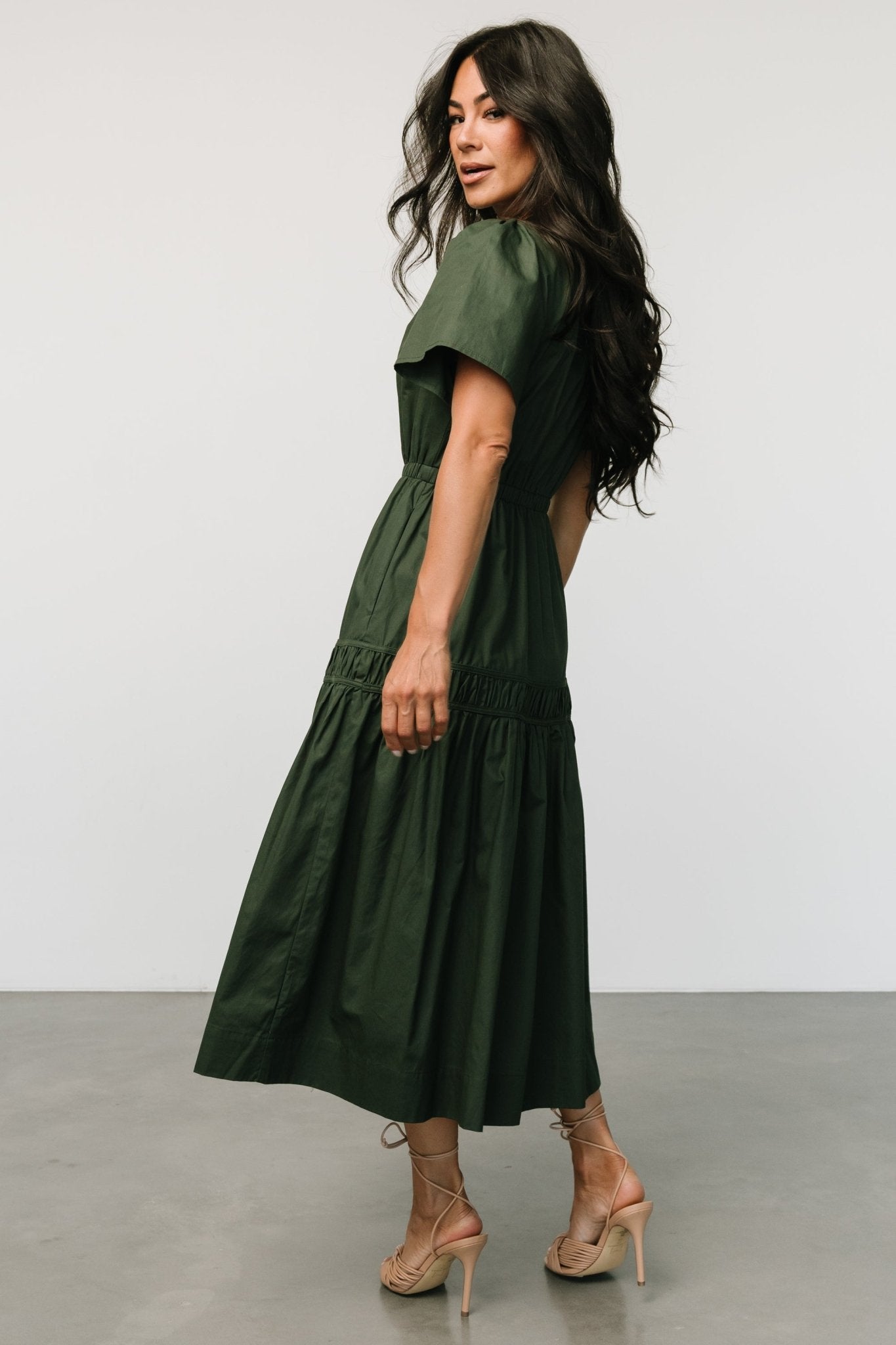 Jerrah Midi Dress | Deep Green Cheap For Cheap