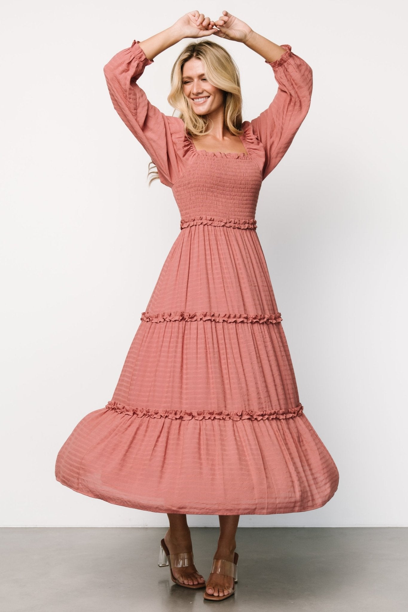 Rowan Tiered Dress | Vintage Rose Cheap Supply