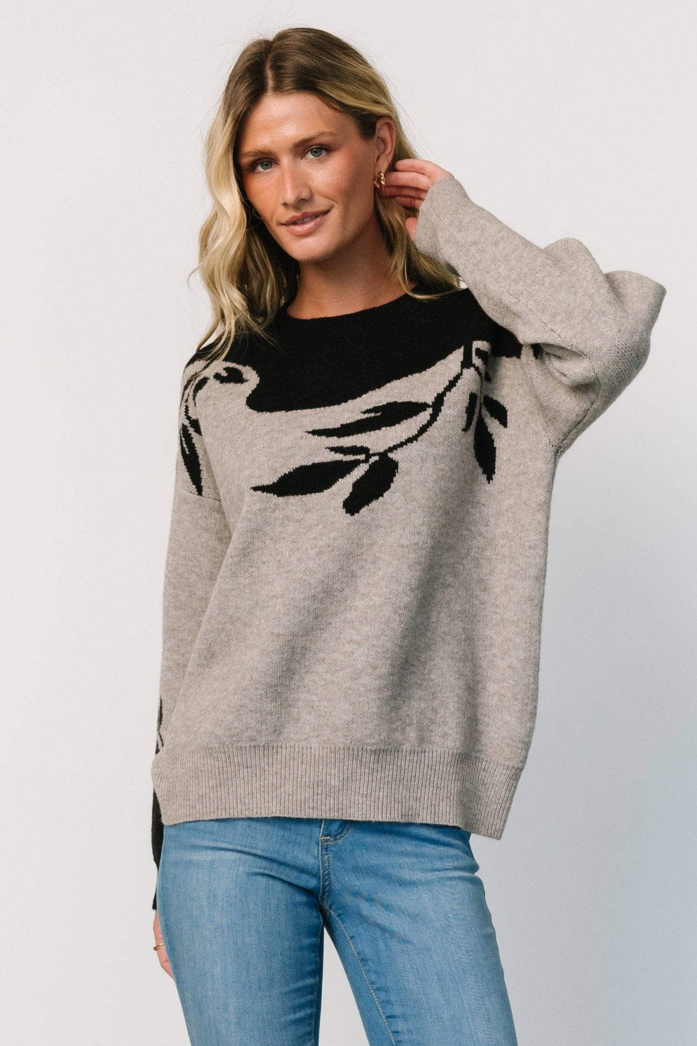 Teresa Sweater | Gray + Black Outlet Amazon