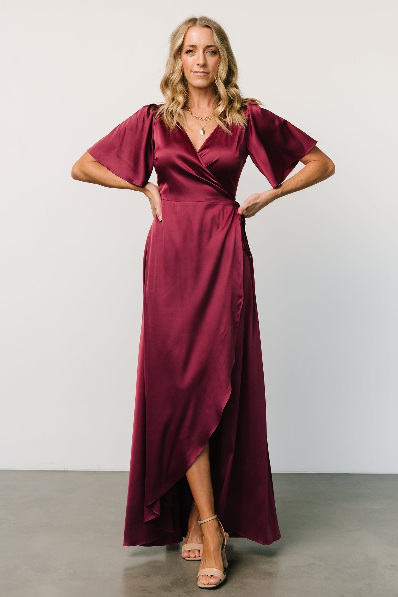 Vara Satin Maxi Wrap Dress | Mulberry Cheap Shop