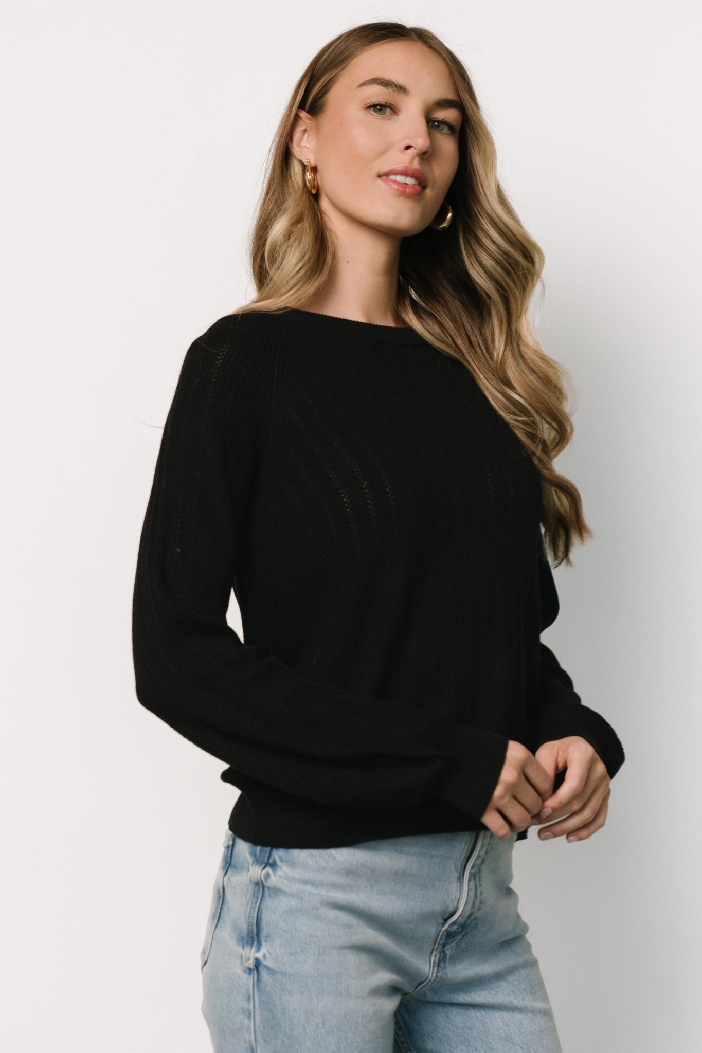 Alix Knit Sweater Top | Black Buy Cheap Best Store To Get