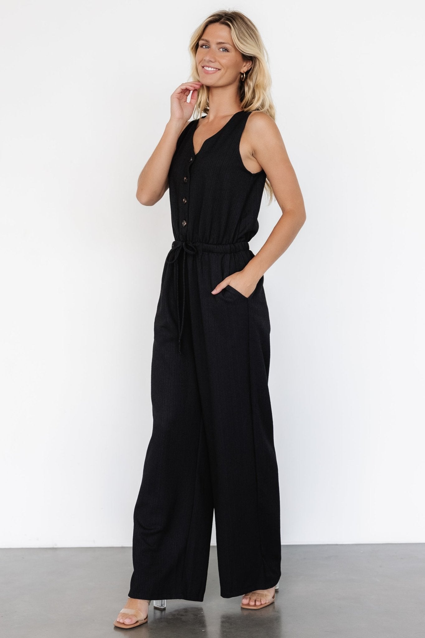 Ziva Tank Jumpsuit | Black Geniue Stockist Cheap Online