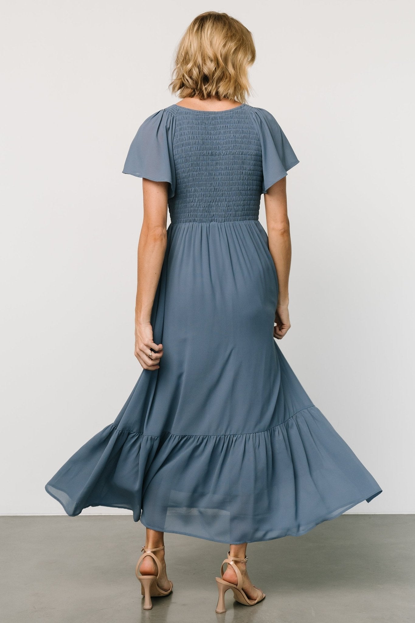 Monica Smocked Dress | Whisper Blue Free Shipping The Cheapest