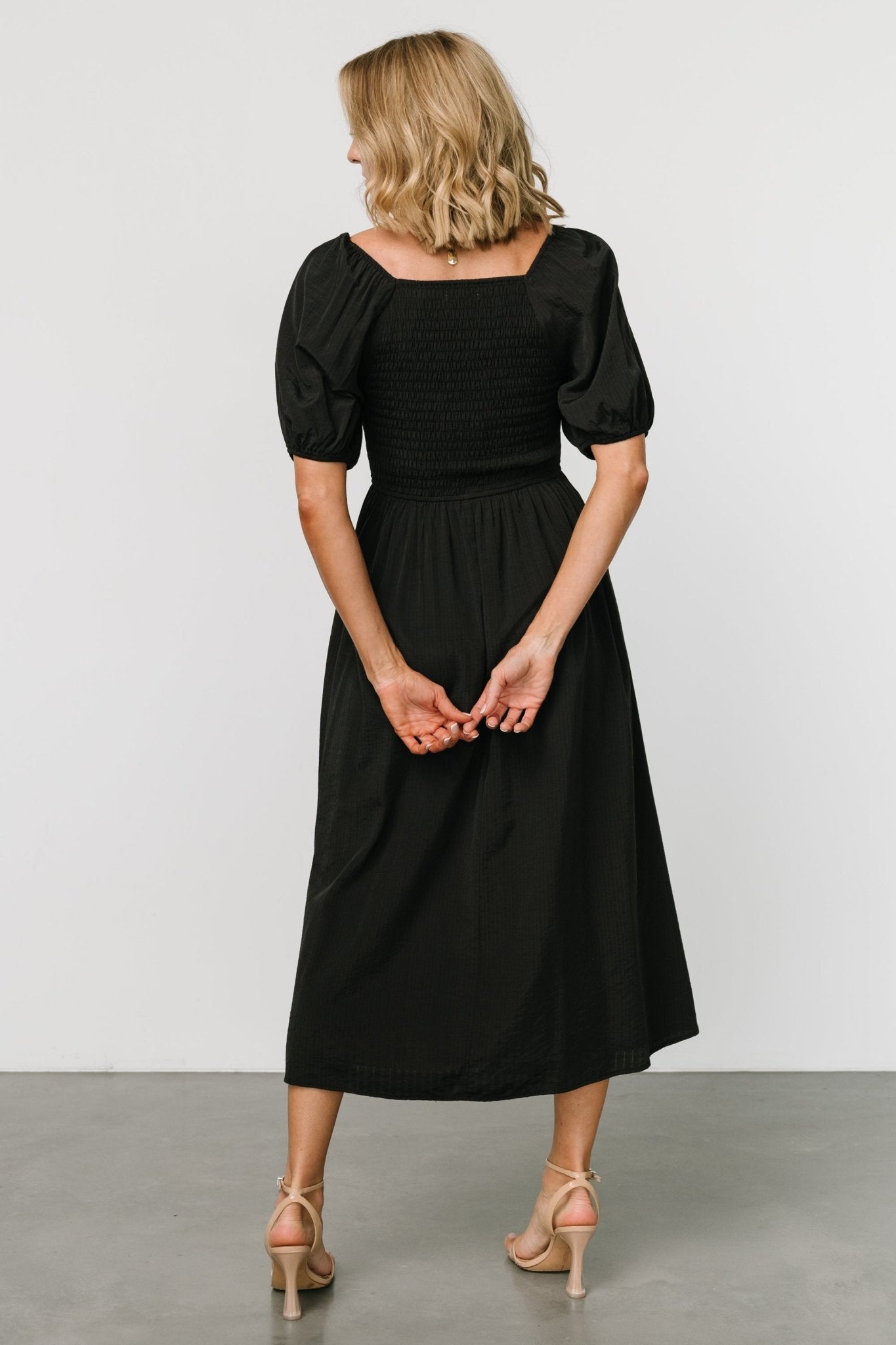 Stefania Midi Dress | Black For Sale Free Shipping