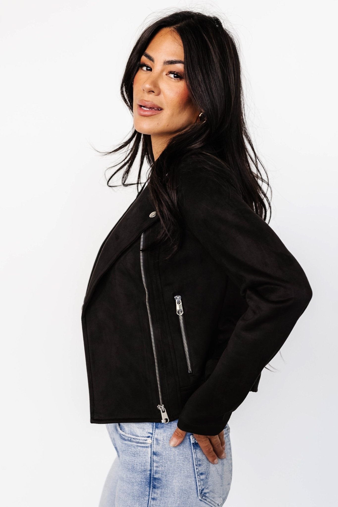 Marisa Faux Suede Jacket | Black Cheap Sale Professional