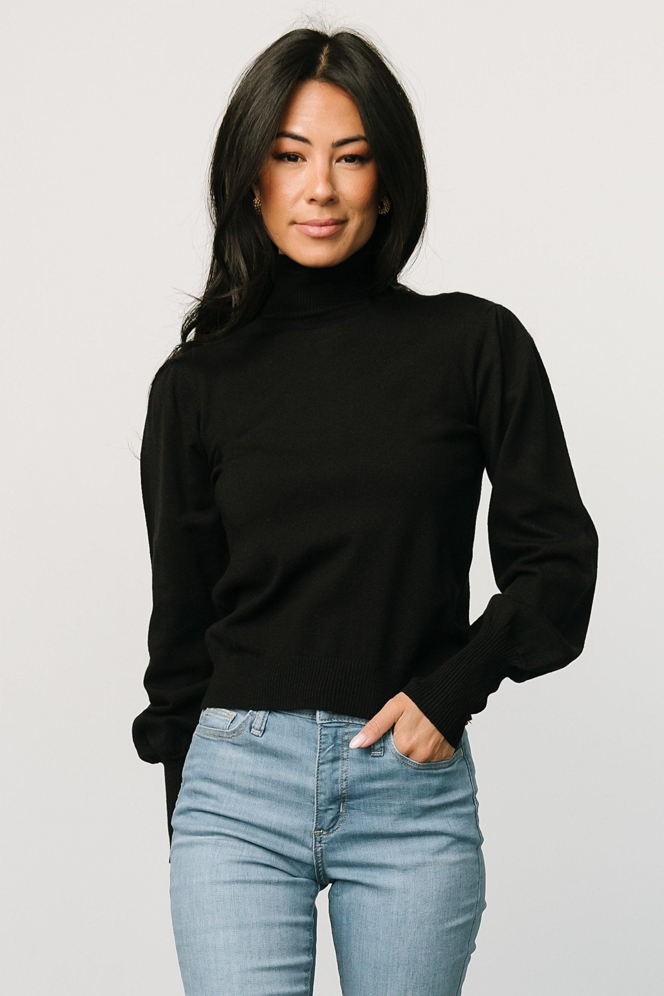 Danica Turtleneck Knit Top | Black Shop Offer Cheap Pice