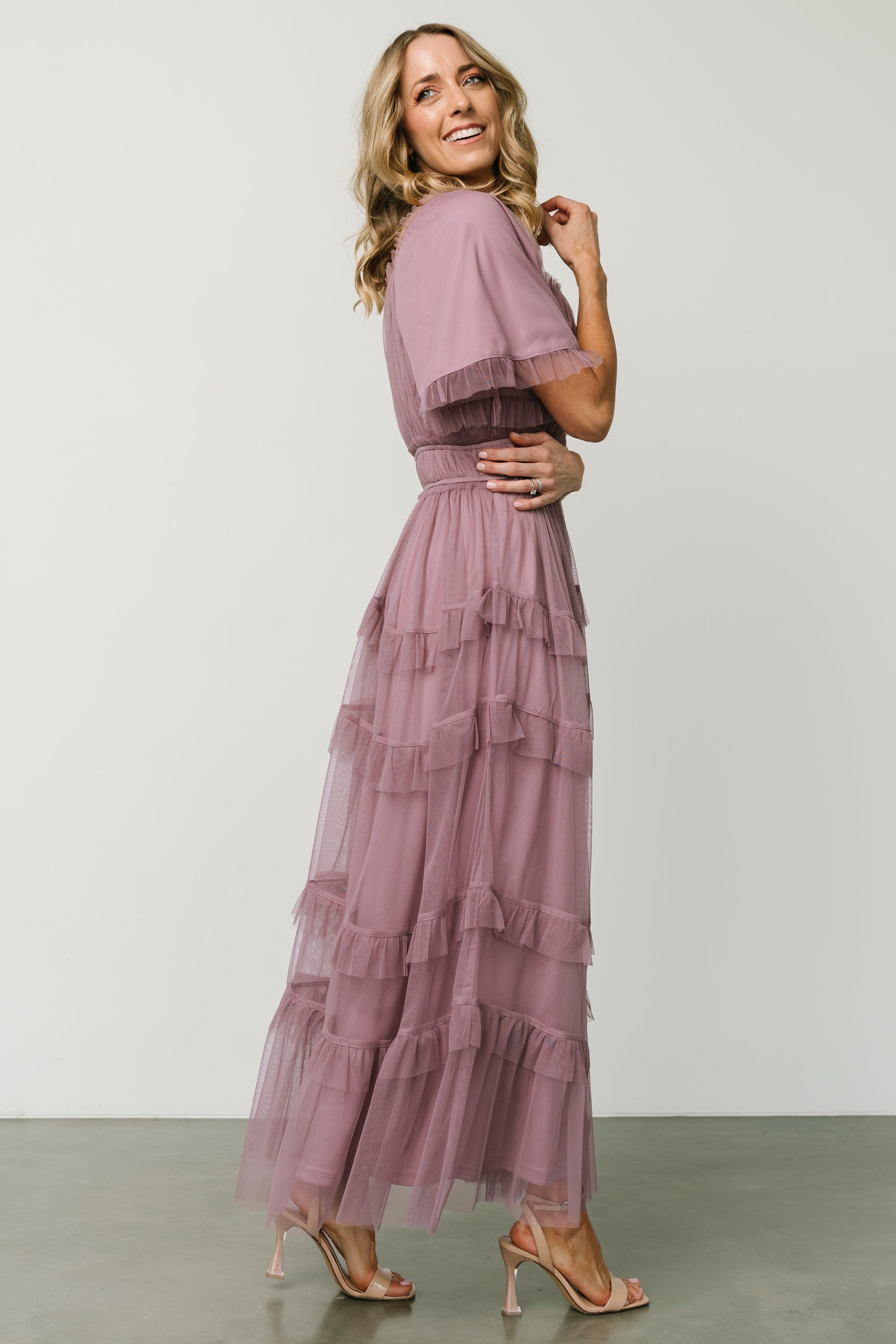 Magdalena Tulle Maxi Dress | Dusty Orchid Online Online For Sale