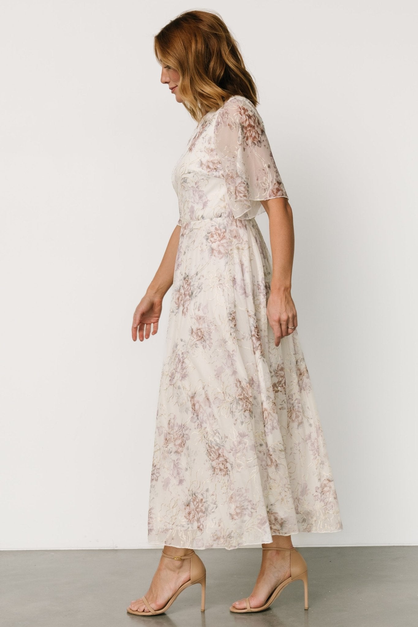 Kathreen Midi Dress | Ivory Floral Discount Cost