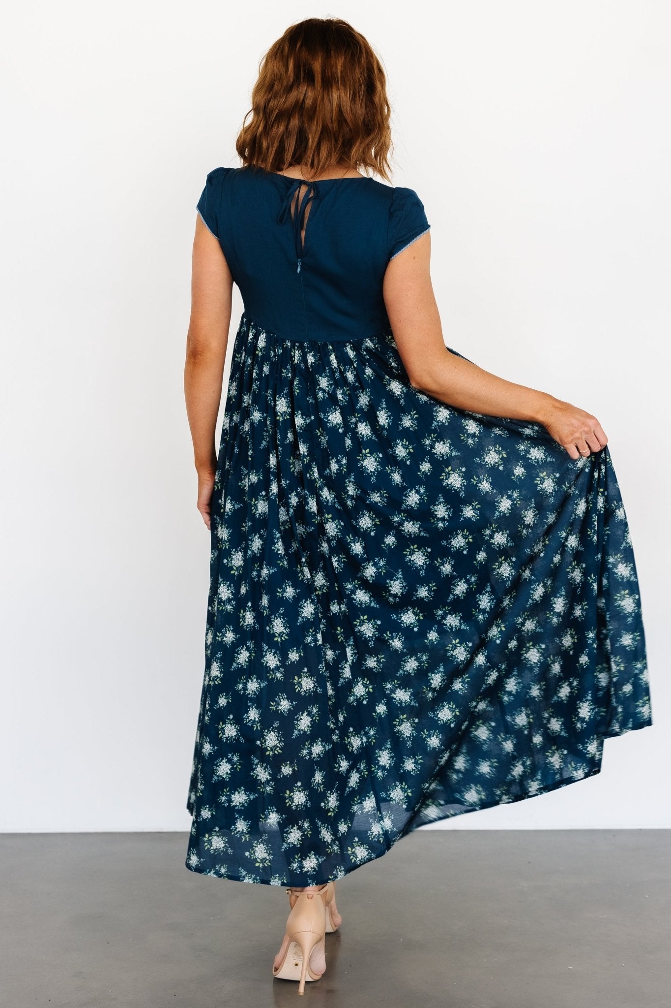 Lucille Maxi Dress | Dark Blue Floral Buy Cheap For Cheap