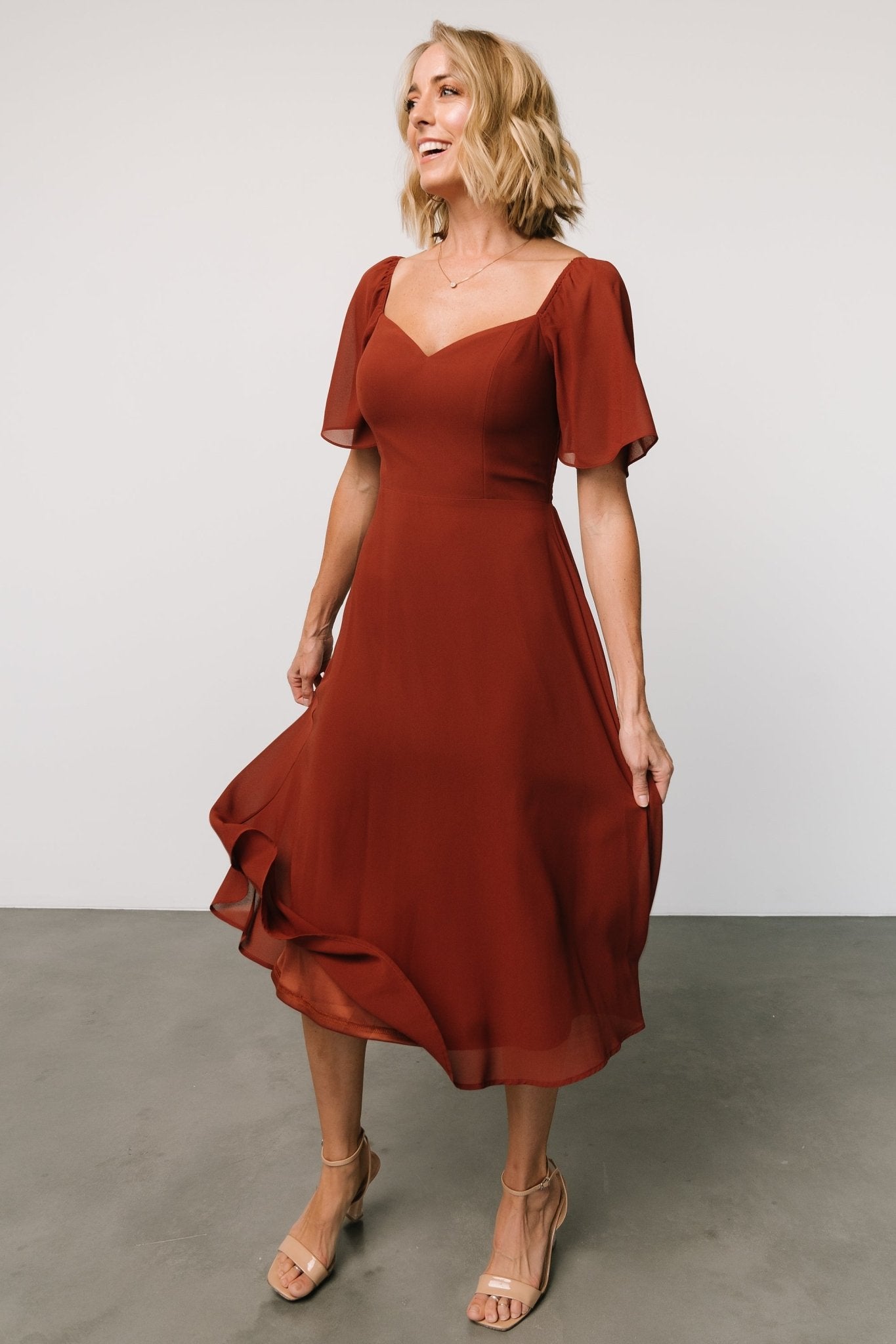 Colette Sweetheart Midi Dress | Cinnamon Fake Cheap Online