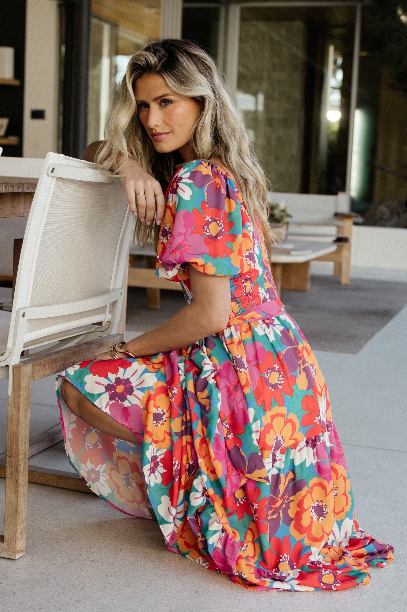 Mazatlan Maxi Dress | Multi Floral Discount Brand New Unisex