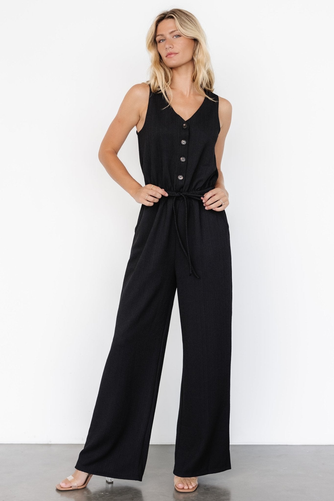 Ziva Tank Jumpsuit | Black Geniue Stockist Cheap Online