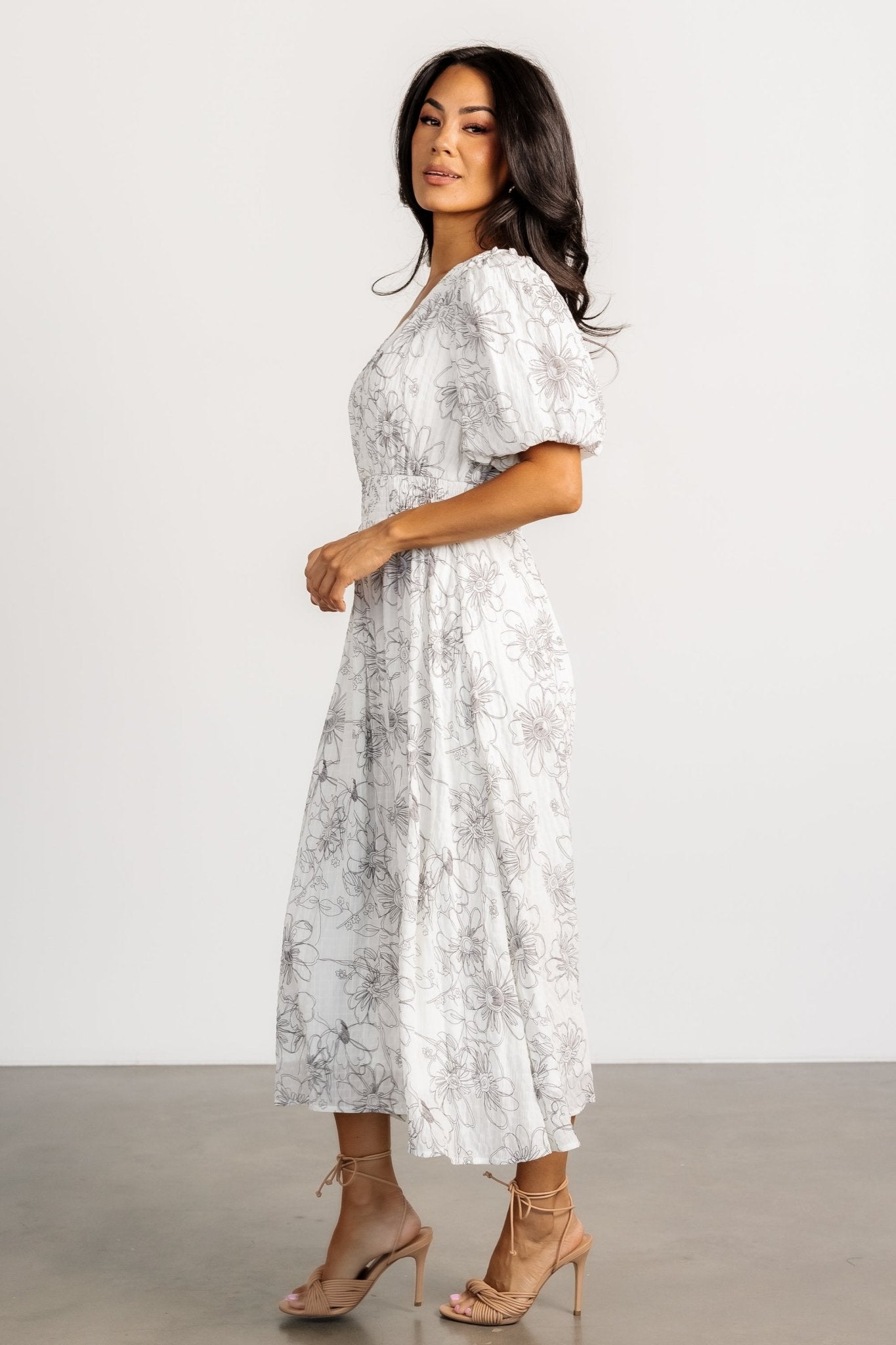 Makenna Midi Dress | Off White Print Visa Payment For Sale