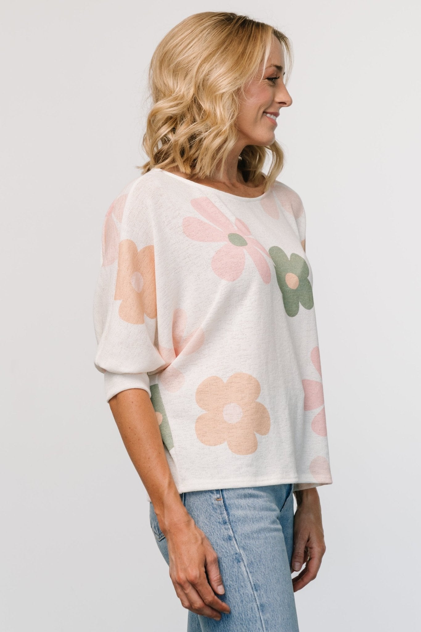 Flower Knit Top | Cream Multi Cheap Online Store